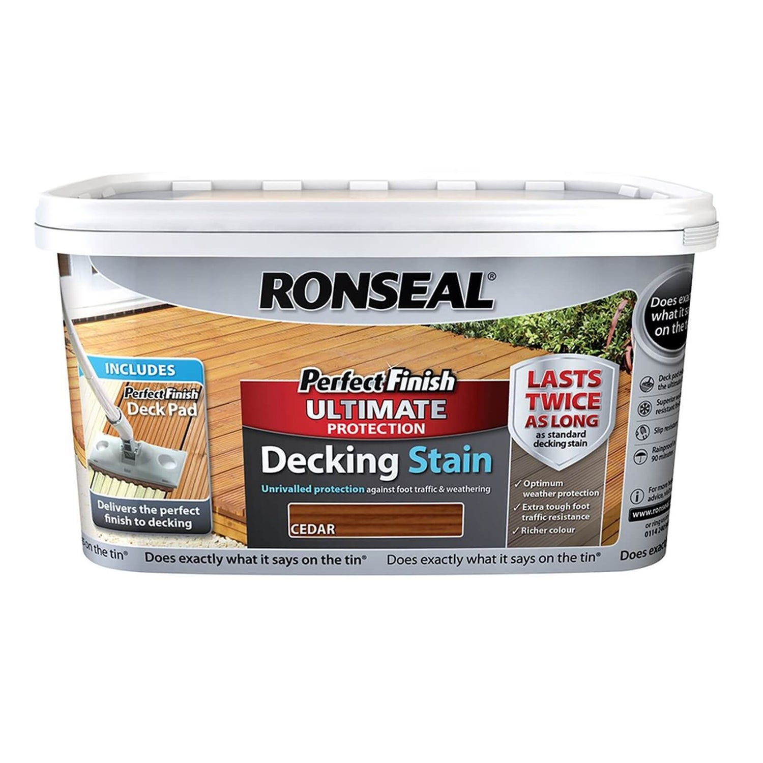 RONSEAL P/FINISH ULT DECKING STAIN CEDAR Homebase