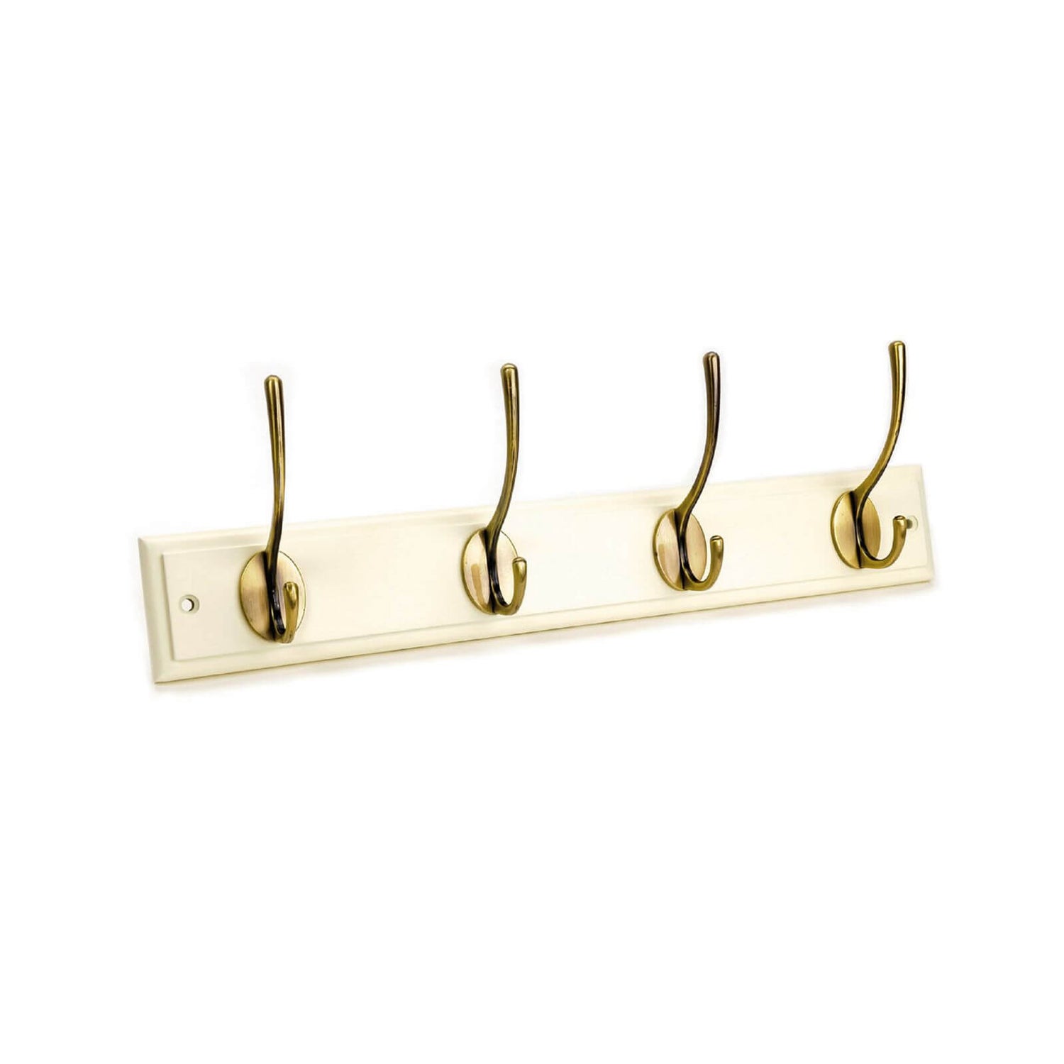 Antique Brass Wall Hooks 4 hooks Homebase