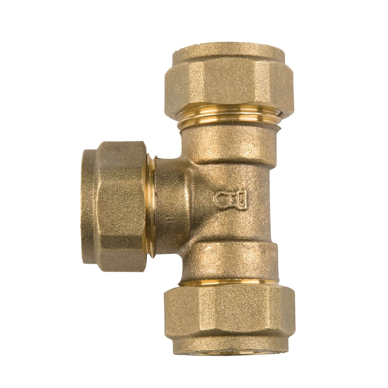 Compression Equal Tee Brass 15mm Homebase