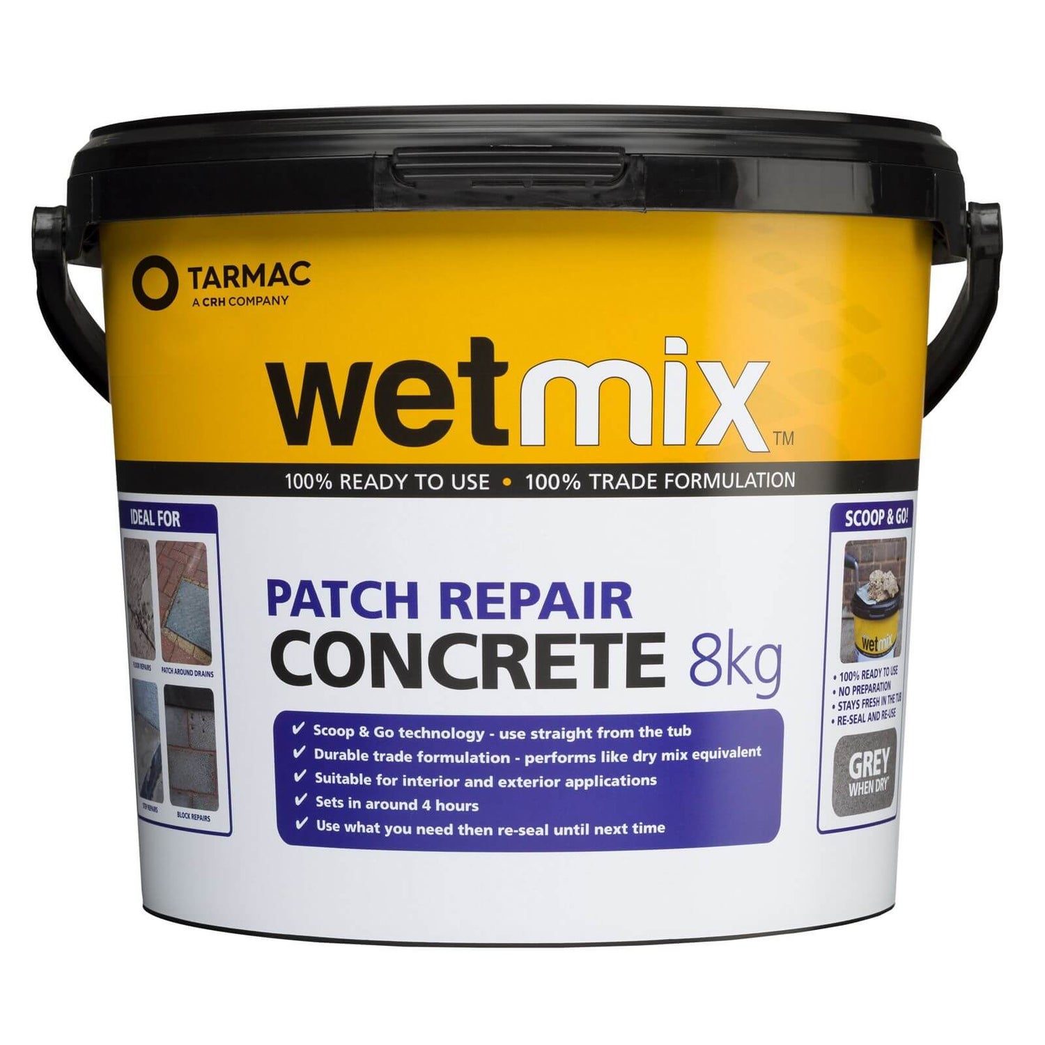 Tarmac Wet Mix Ready Mixed Concrete 8kg Homebase