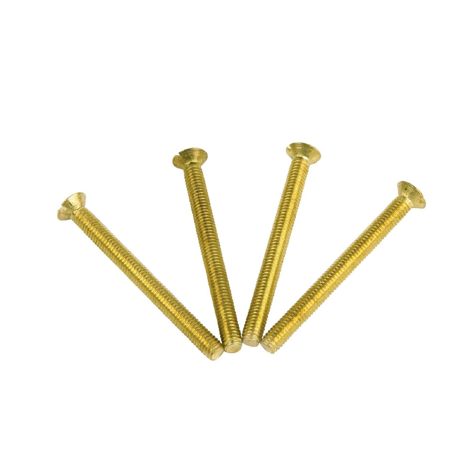 Electrical Screws 3.5 x 38mm Brass 4 Pack Homebase