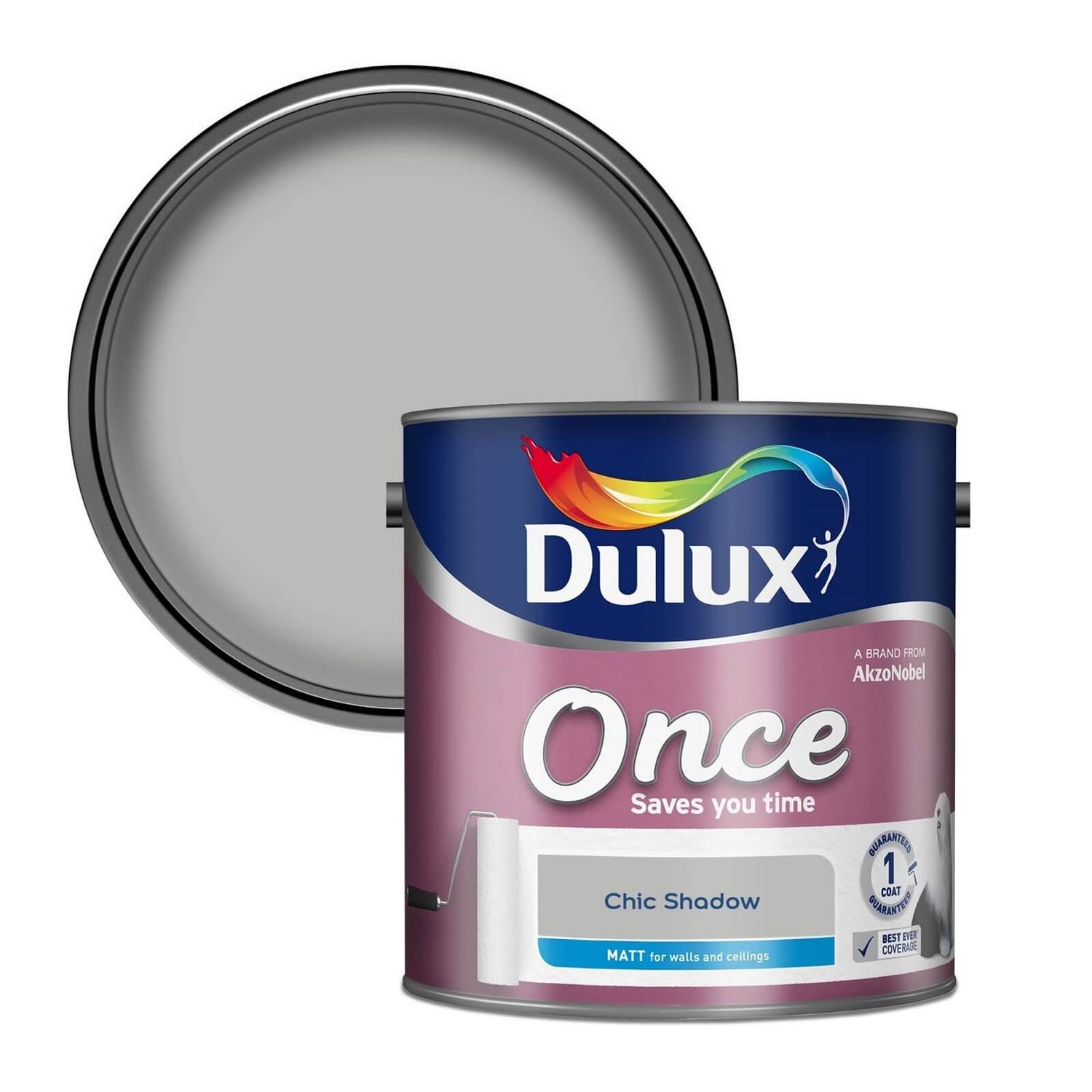 Dulux Once Chic Shadow Matt Emulsion Paint 2.5L Homebase