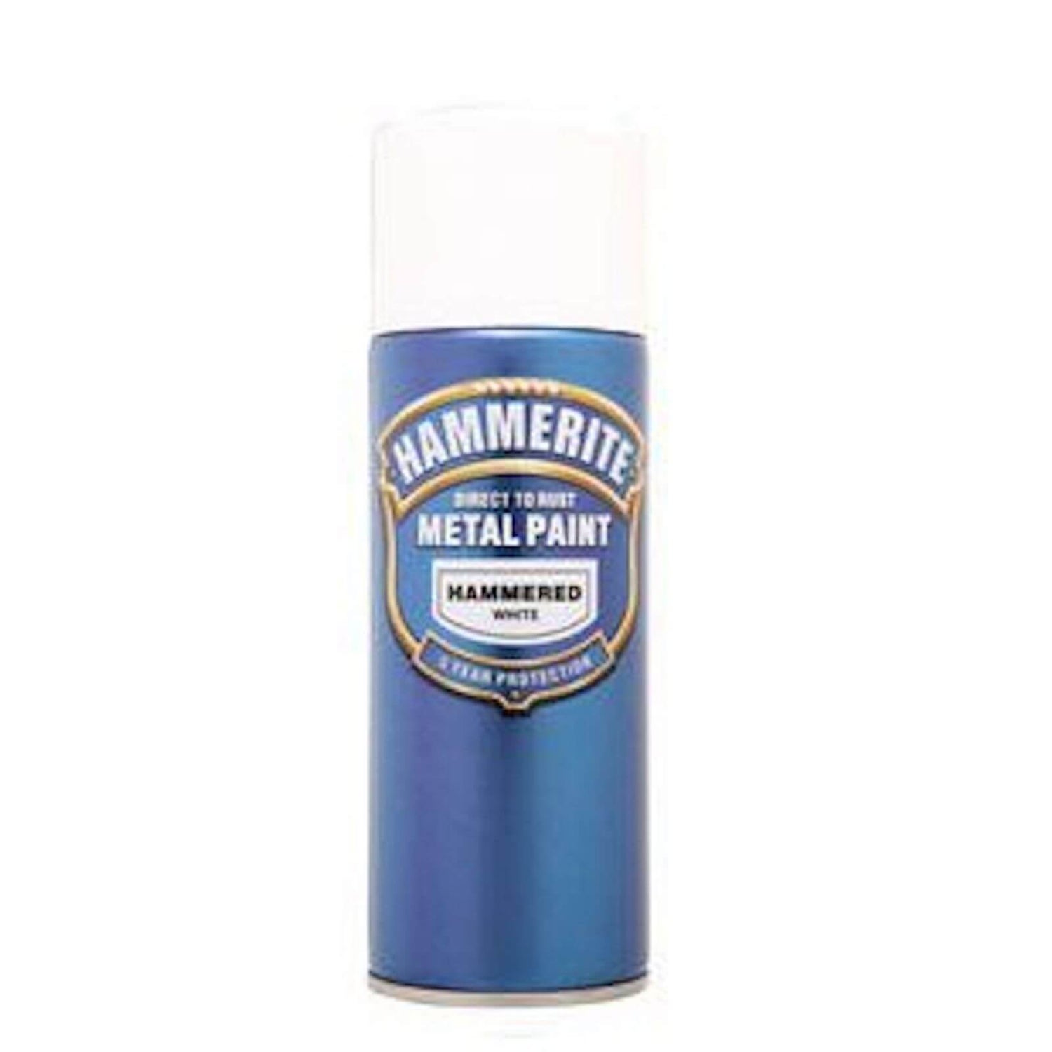 Hammerite White Hammered Exterior Aerosol Paint 400ml Homebase