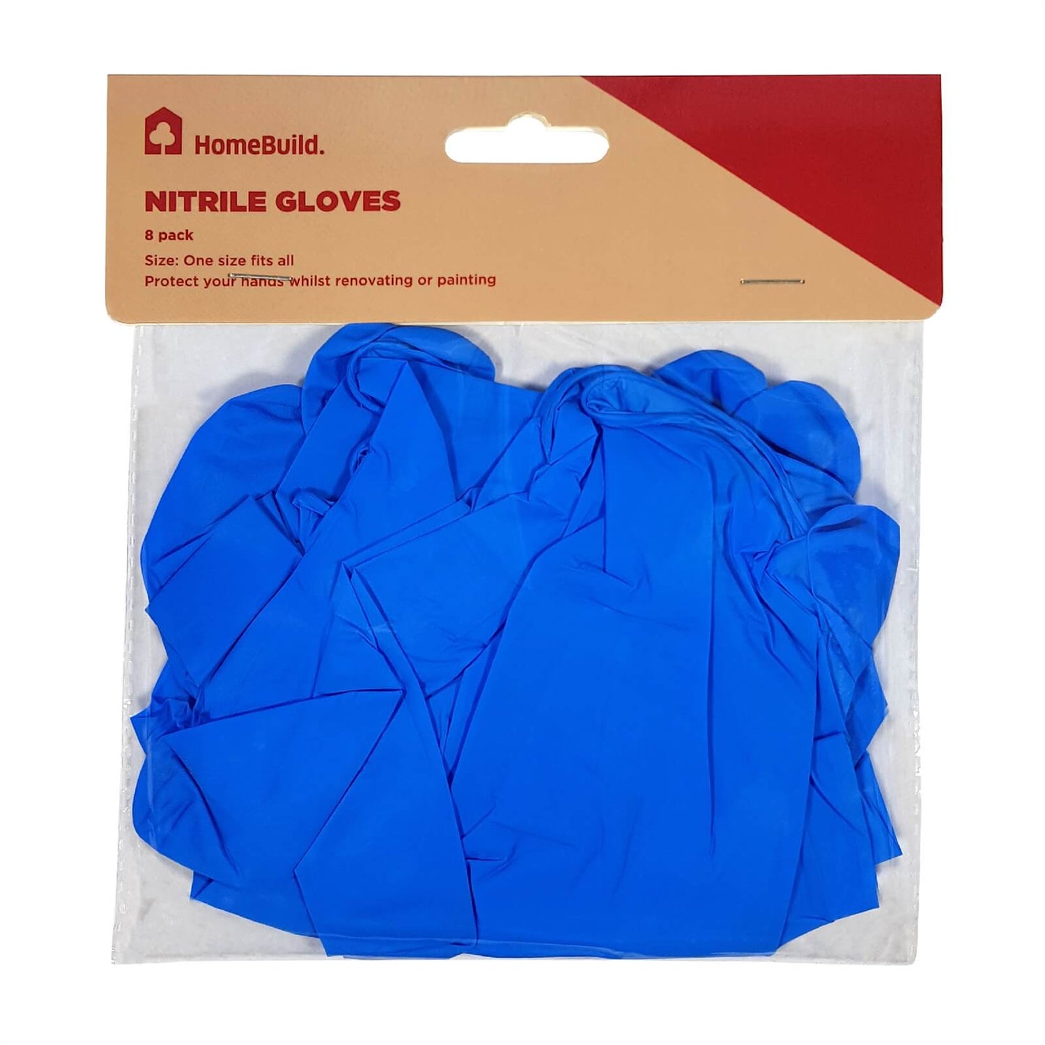 HomeBuild Disposable Nitrile Gloves 8 Pack Homebase