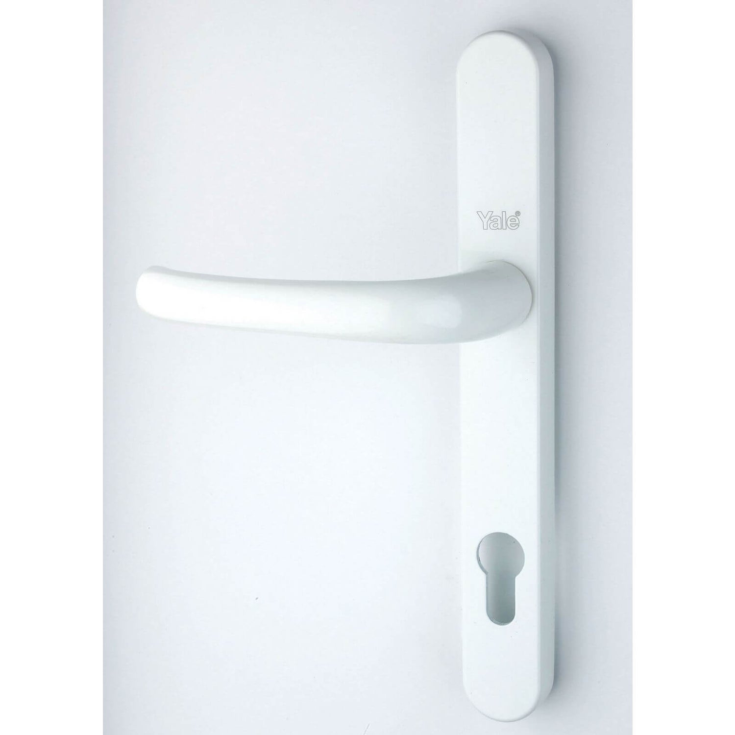 Yale PVCU Door Handle 215/92mm White Homebase