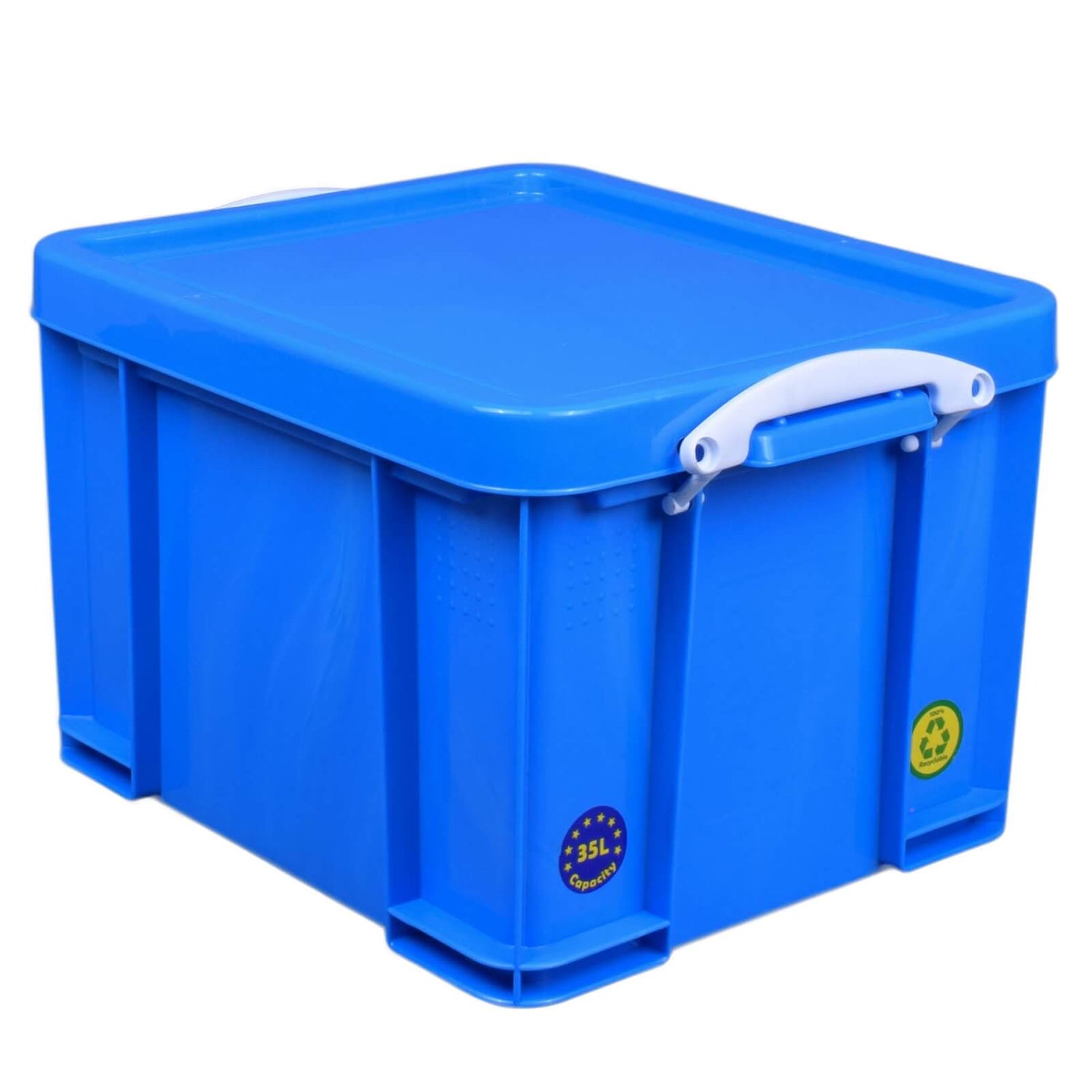 Really Useful Storage Box Neon Blue 35L Homebase