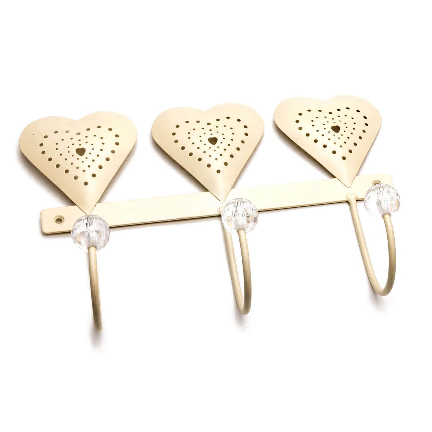 Decorative Tipped 3 Peg Coat Hook Homebase