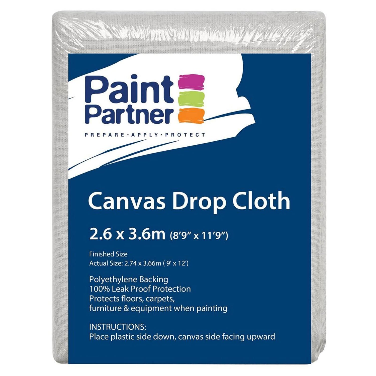 Paint Partner Canvas Drop Sheet 2.6m x 3.6m Homebase