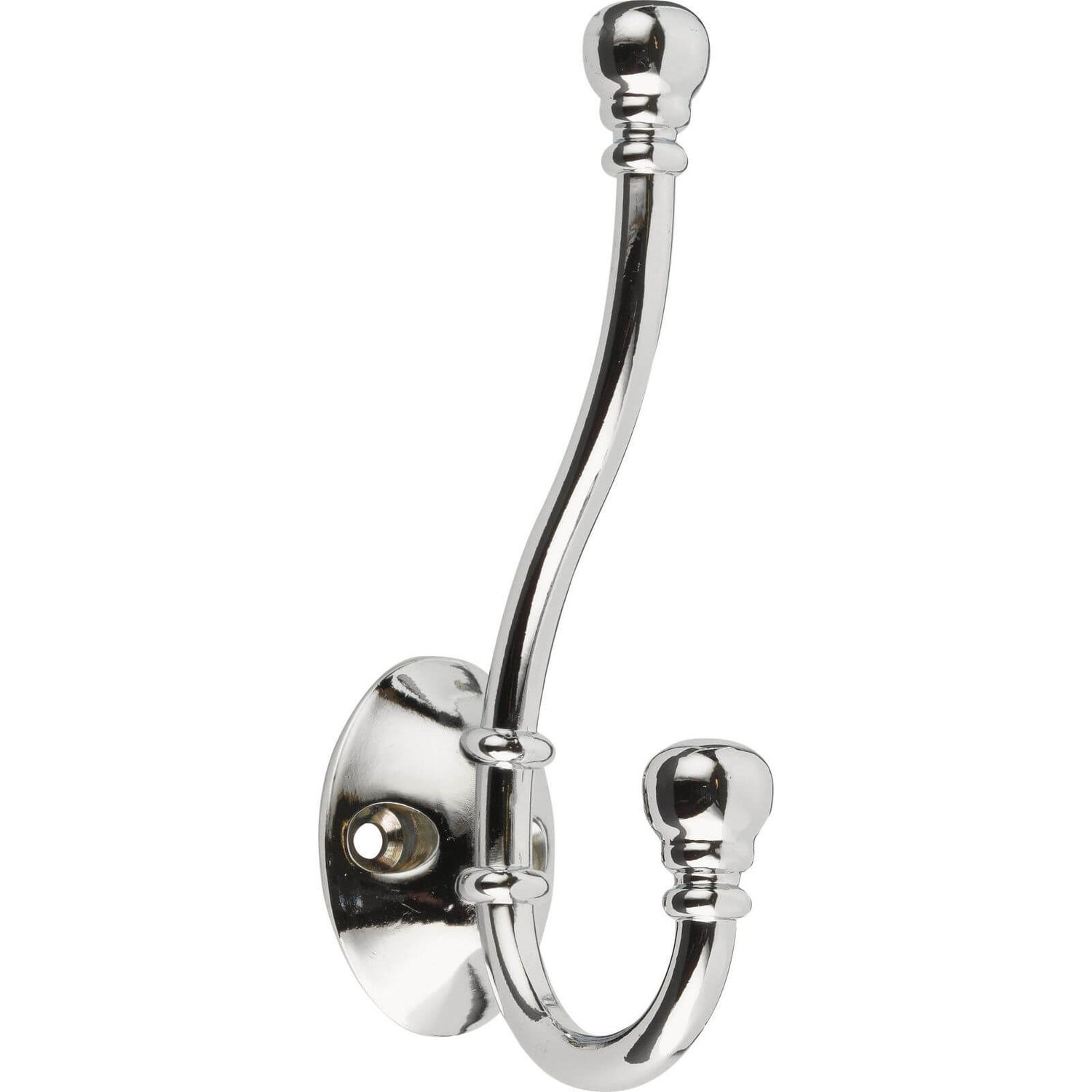 Hiatt Ball End Hat & Coat Hook Polished Chrome Homebase