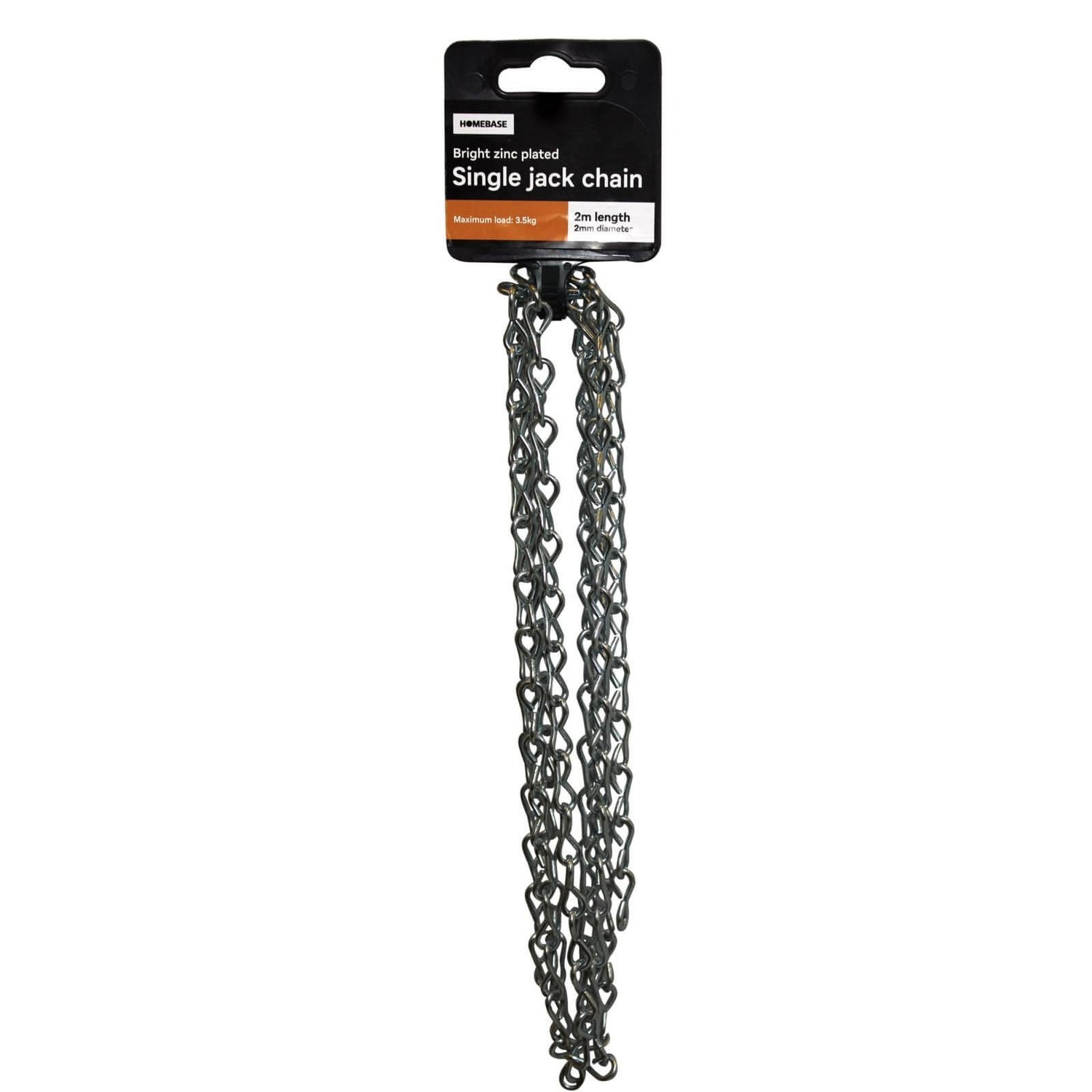 Jack Chain Zinc Plated 2 x 2000mm Homebase