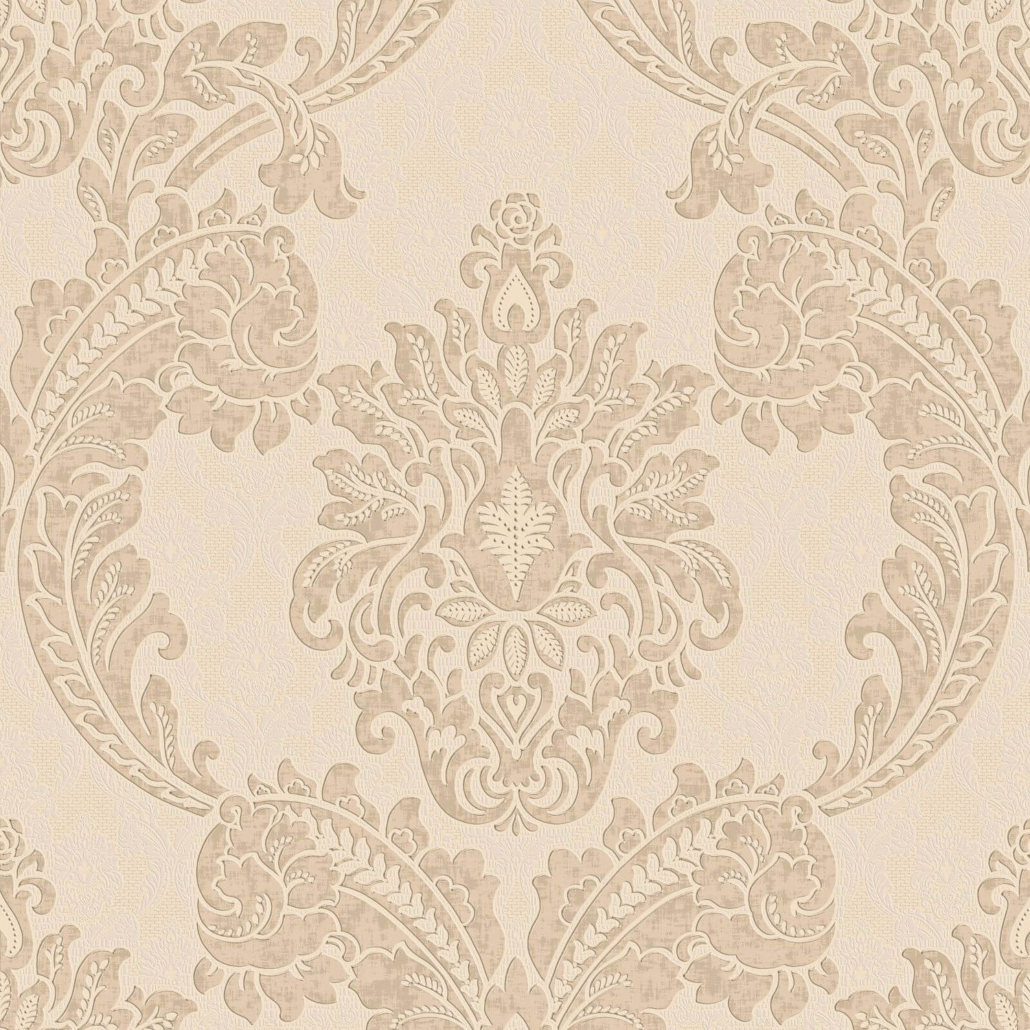 DIY Materials Superfresco Renaissance Damask Neutral Cream Shimmer