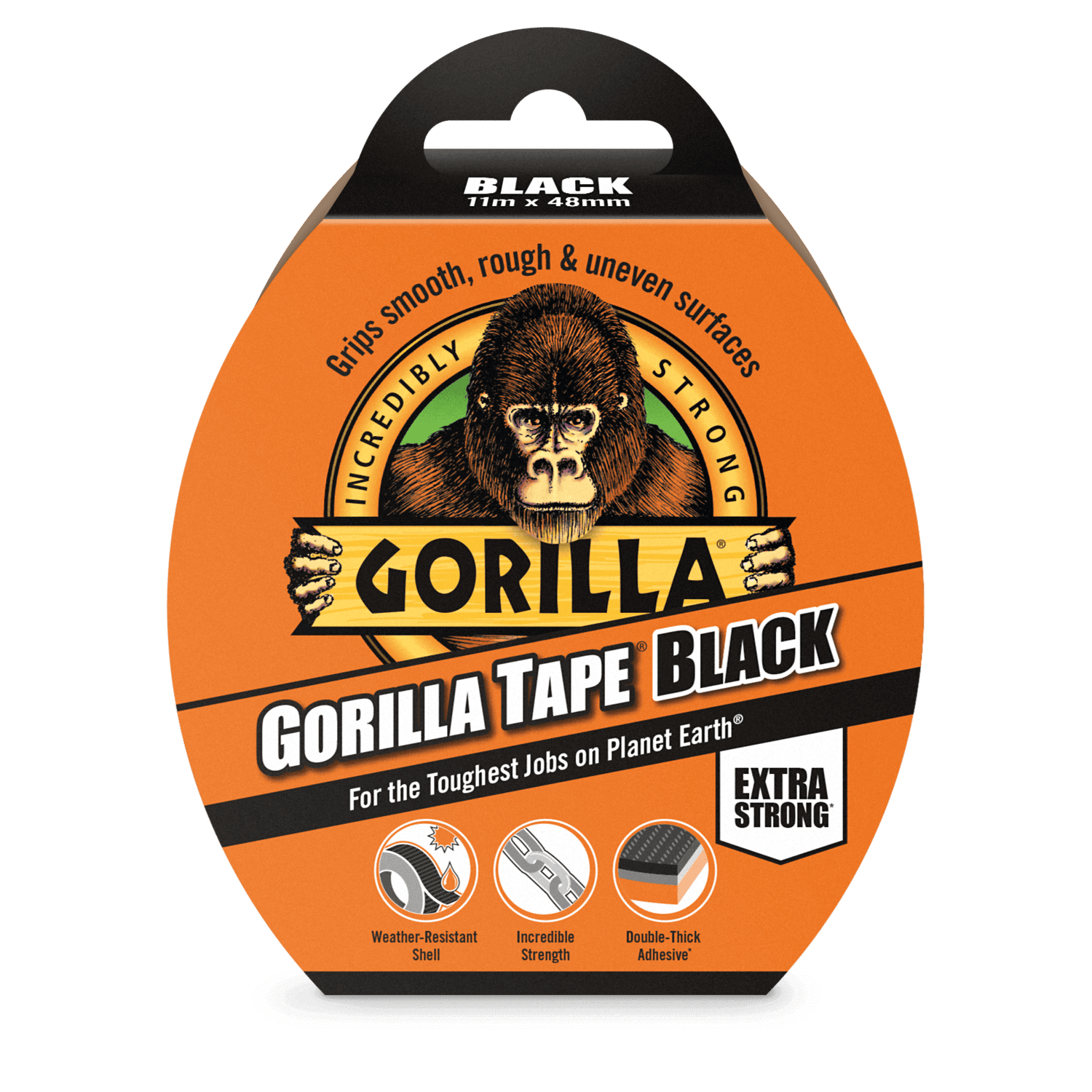 Gorilla Tape 11m Black Homebase