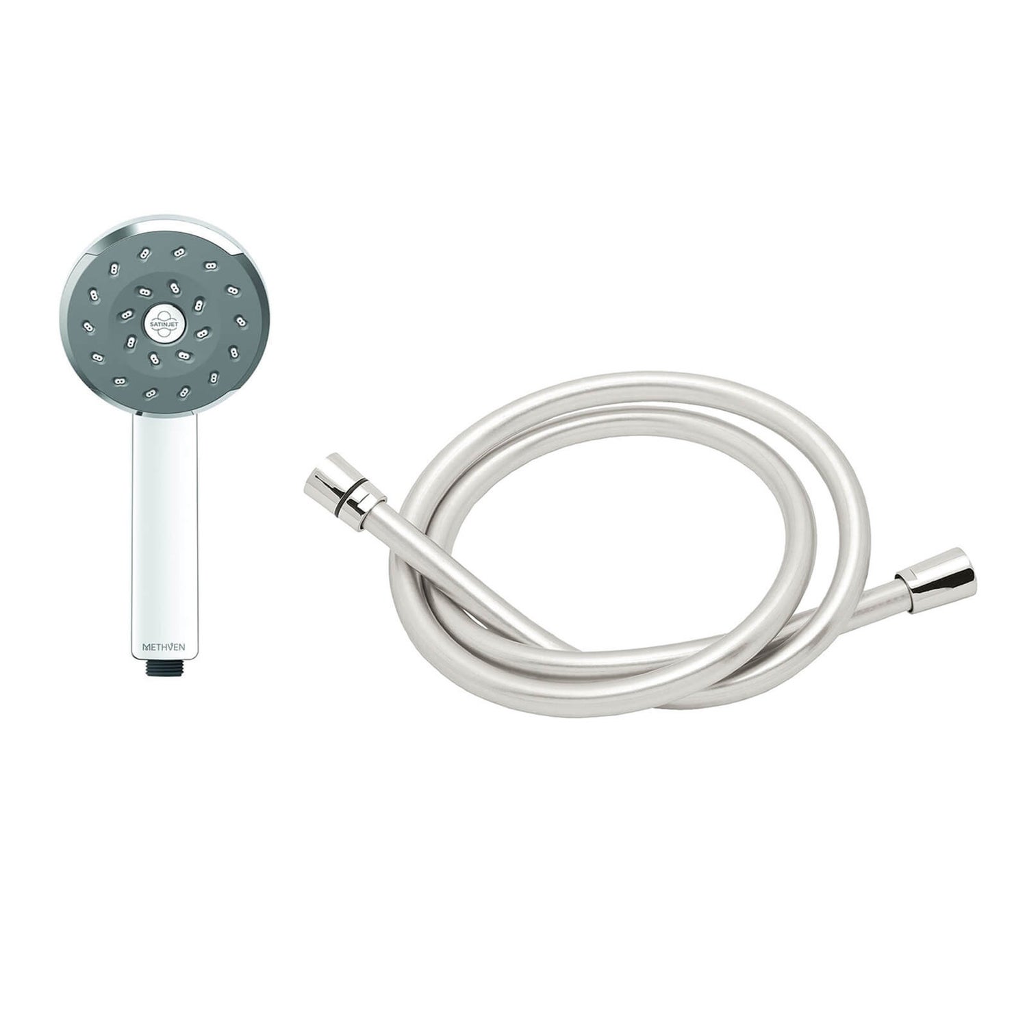 Methven Kiri Shower Handset with 1.5m Smooth Hose Homebase