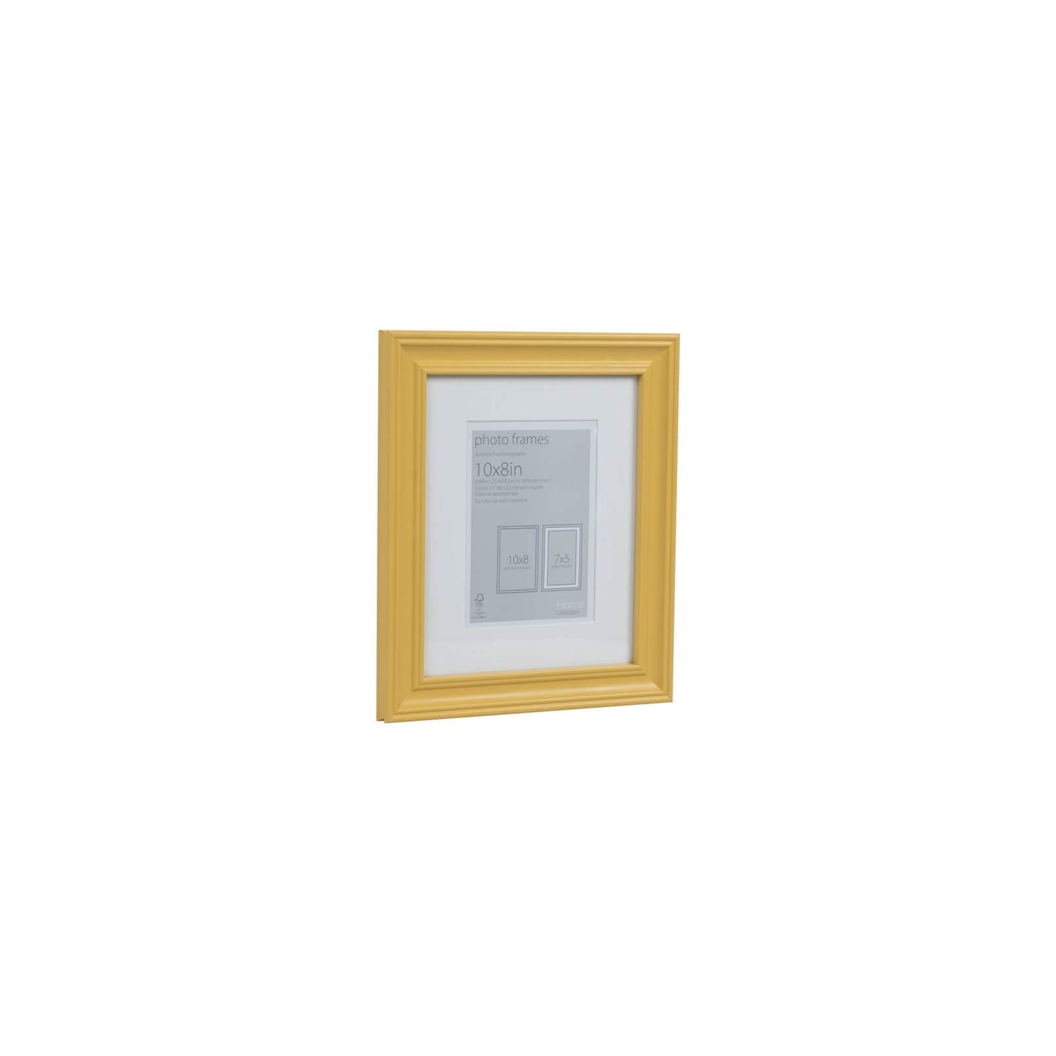 Wooden Photo Frame Ochre 10 x 8 with 7 x 5 Mount Aperture Homebase