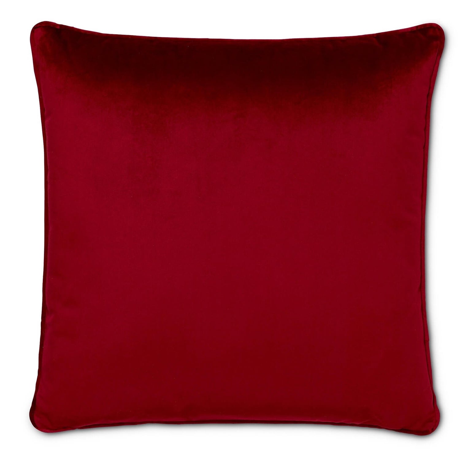 Plain Velvet Cushion Red 45 x 45cm Homebase