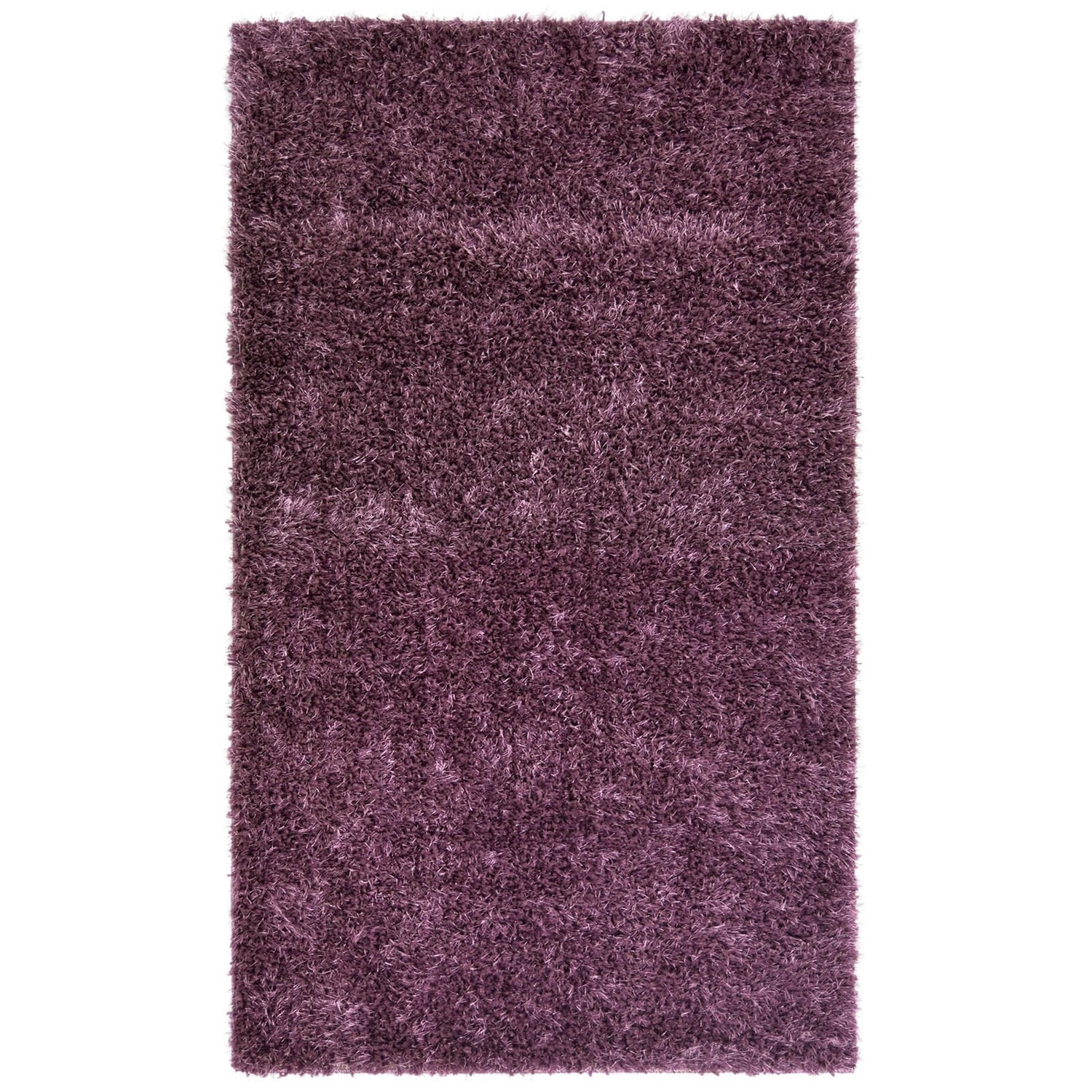 Deco Shaggy Plum Rug 160x230cm Homebase
