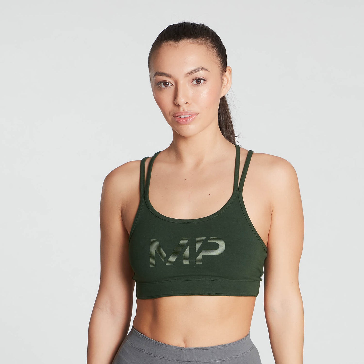MP Women's Gradient Line Graphic Sports Bra Dark Green MYPROTEIN™