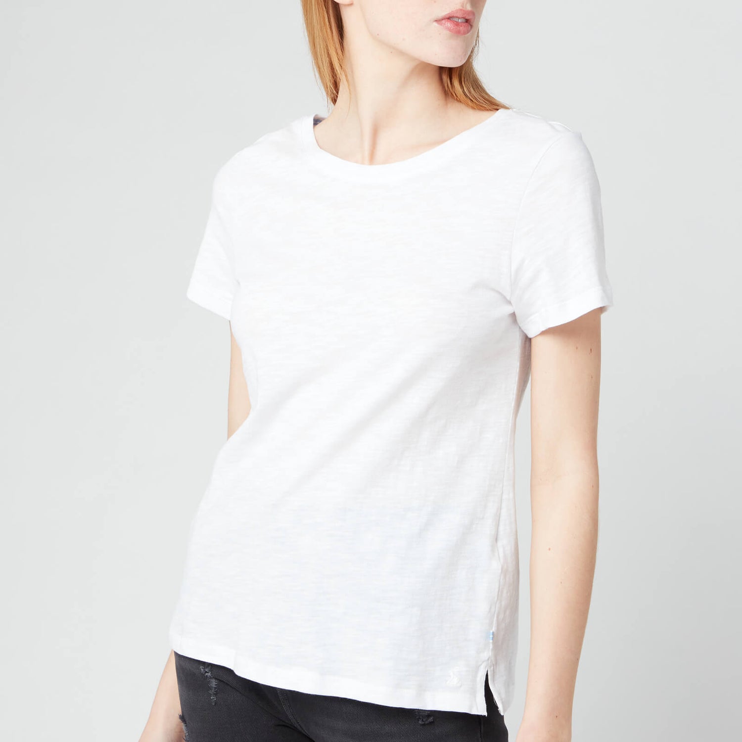 Joules Women's Carley Solid T-Shirt - Bright White | TheHut.com