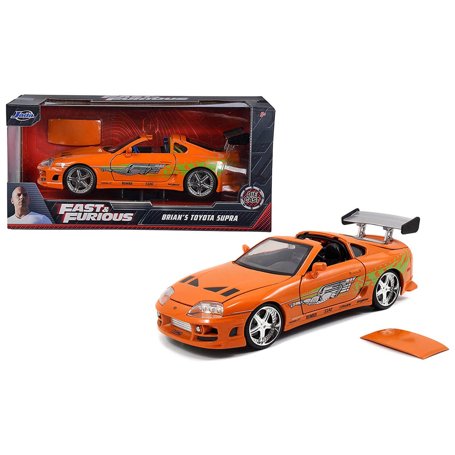 Jada Toys 1/24 Toyota Supra Fast & Furious - 1995, Modèle 33380BK, Métal