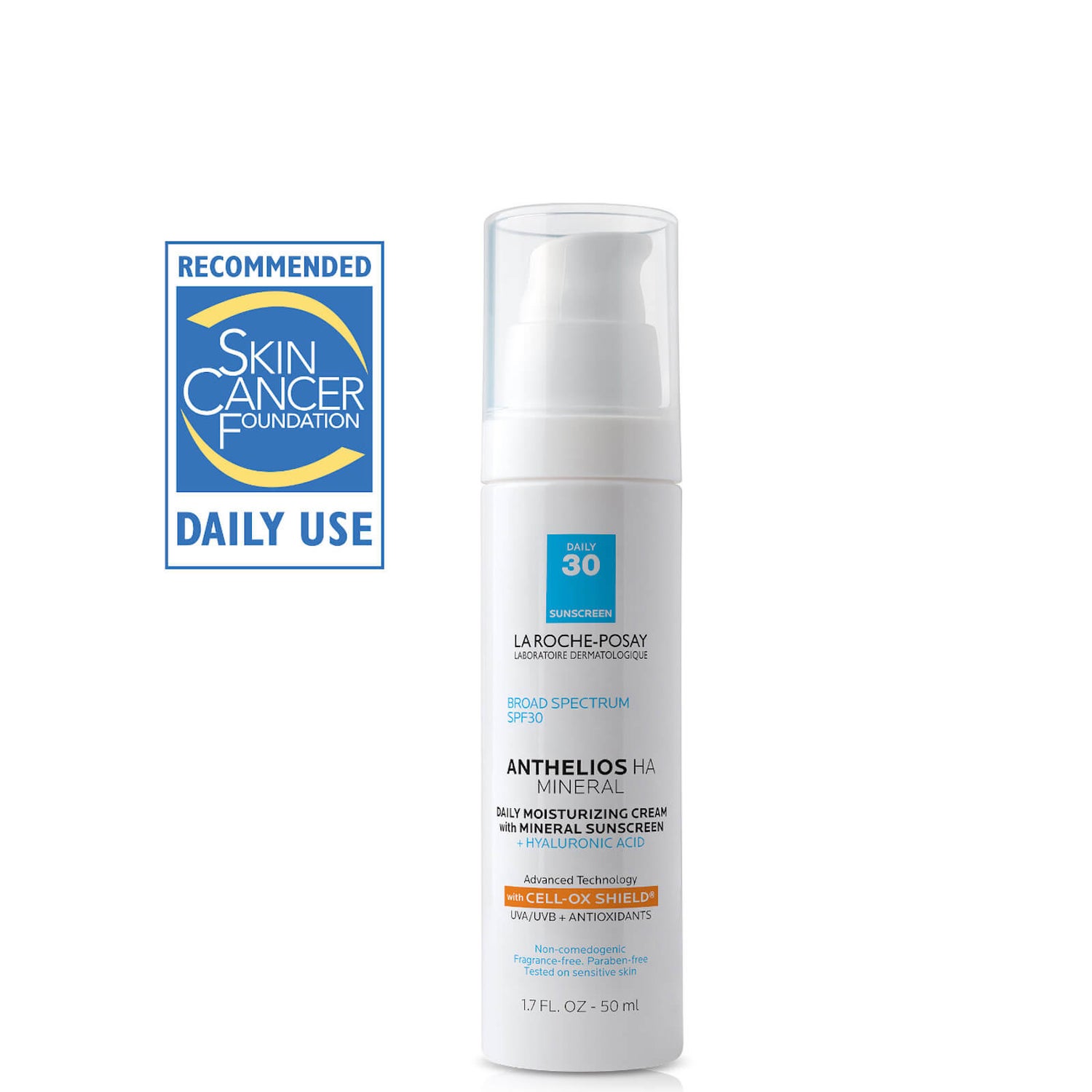 La RochePosay Anthelios Mineral Sunscreen Moisturizer with Hyaluronic
