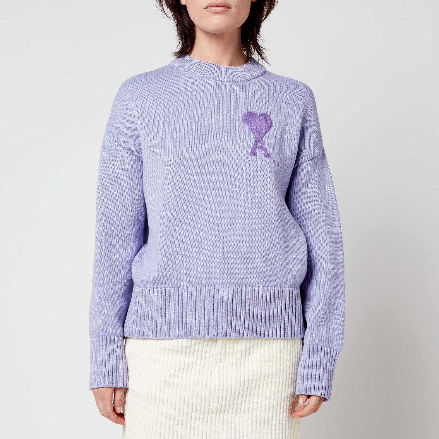 AMI Women's De Coeur Jumper - Lilac - Free UK Delivery Available