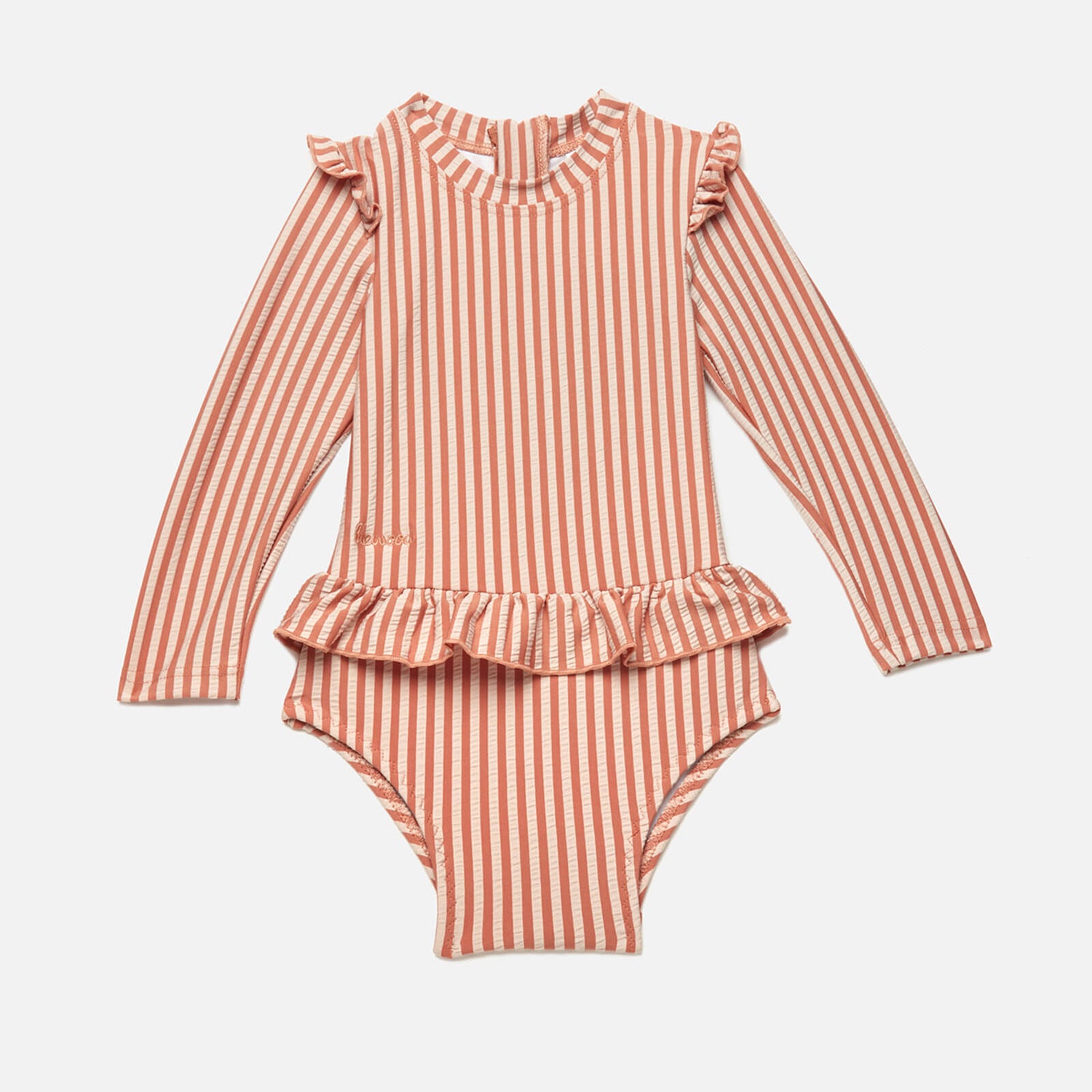 Liewood Girls' Sille Swim Jumpsuit Seersucker Tuscany Rose/Sandy