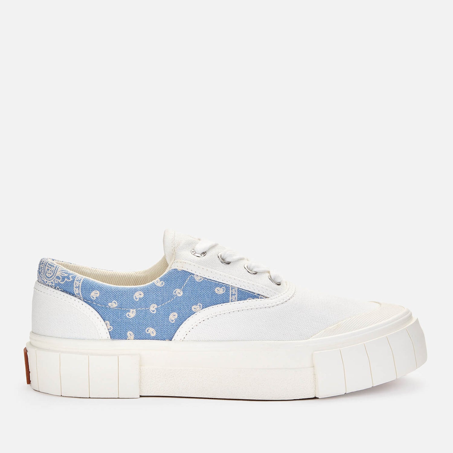 Good News Women's Paisley Opal Low Top Trainers - White/Blue - Free UK ...