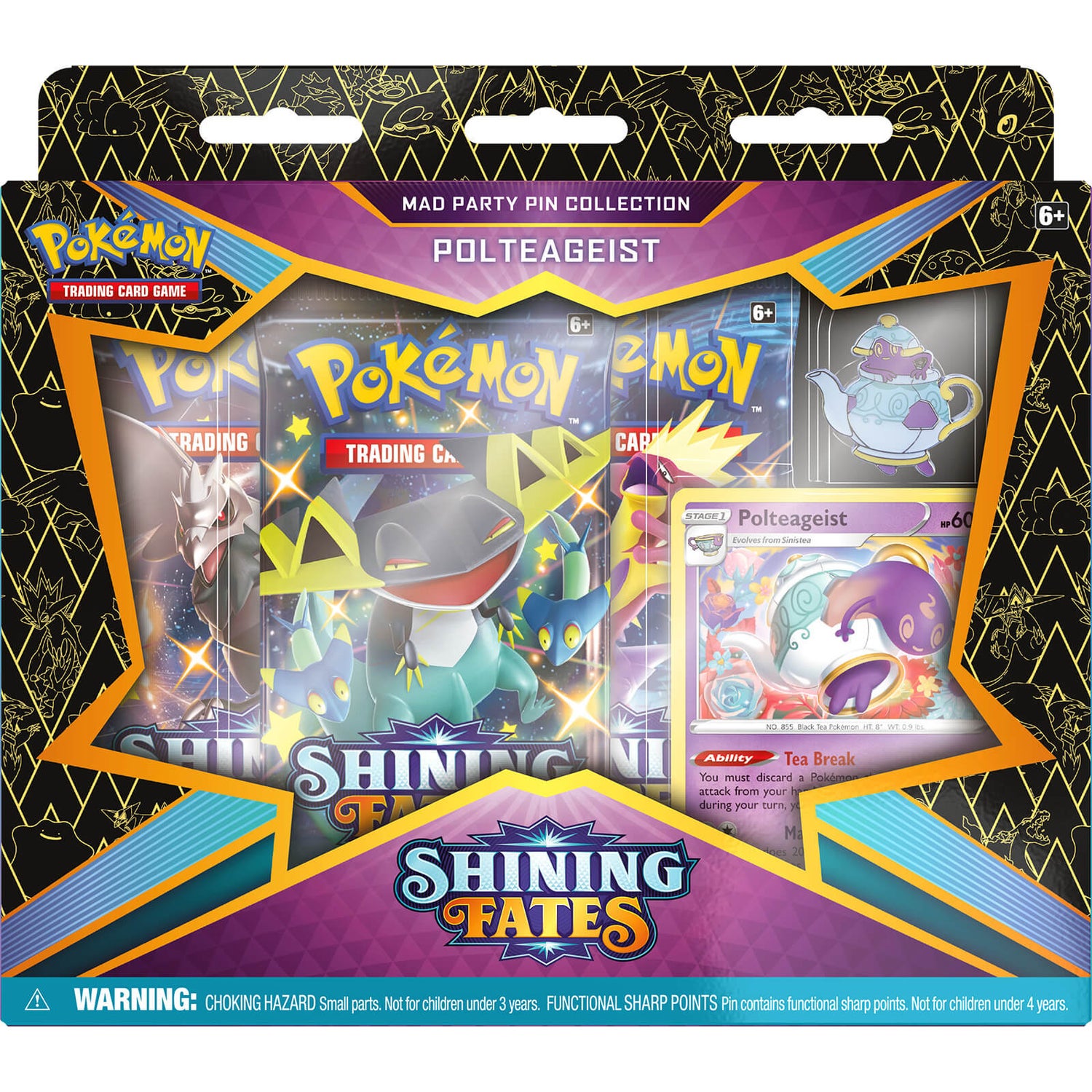 Pokémon TCG: Shining Fates Mad Party Pin Collection (Assortment ...