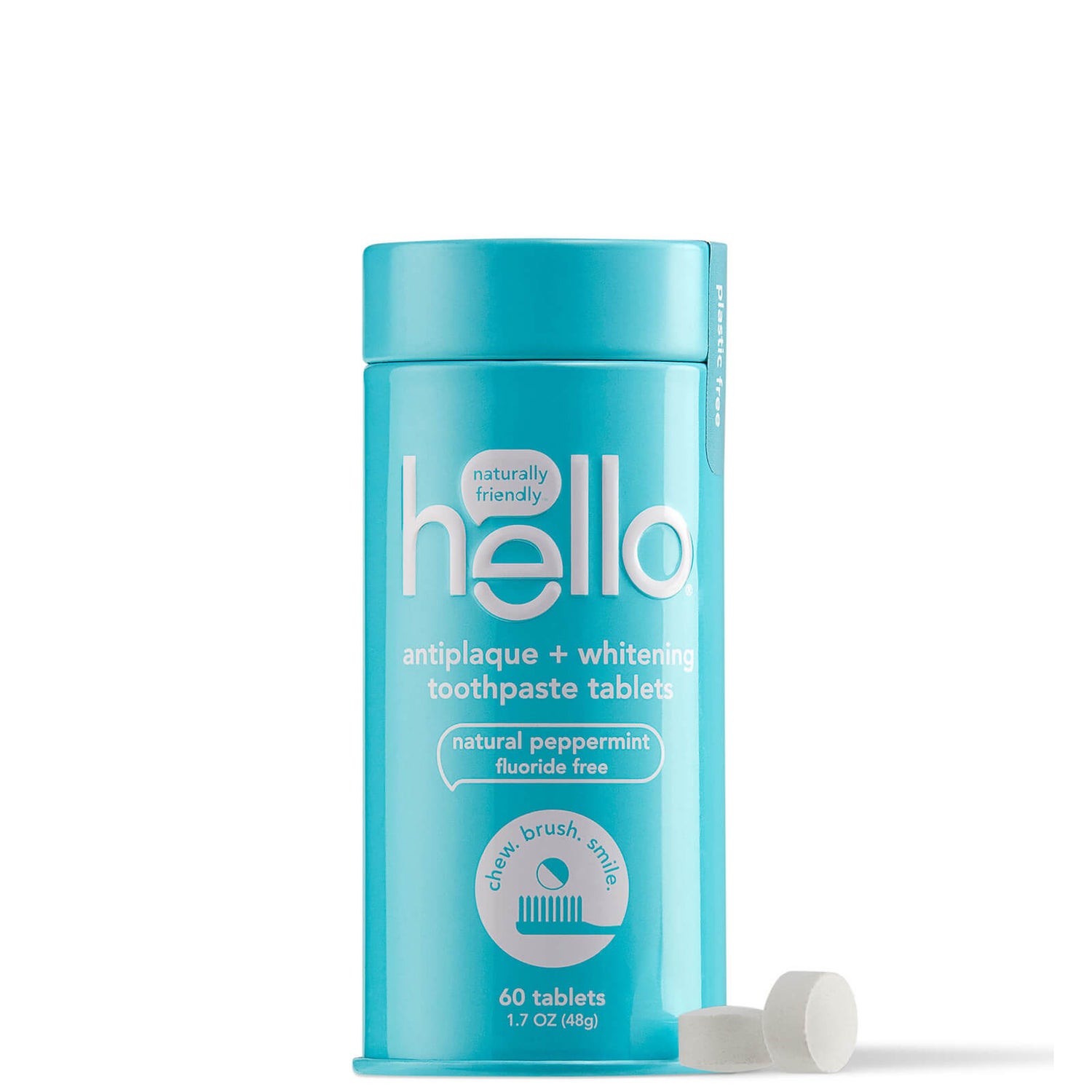 hello Antiplaque and Whitening Toothpaste Tablets 1.7oz lookfantastic