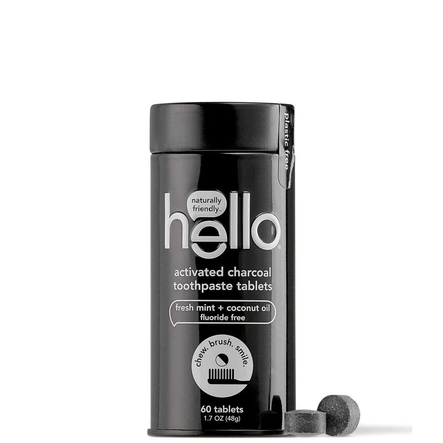 hello Activated Charcoal Whitening Toothpaste Tablets 2.9 oz