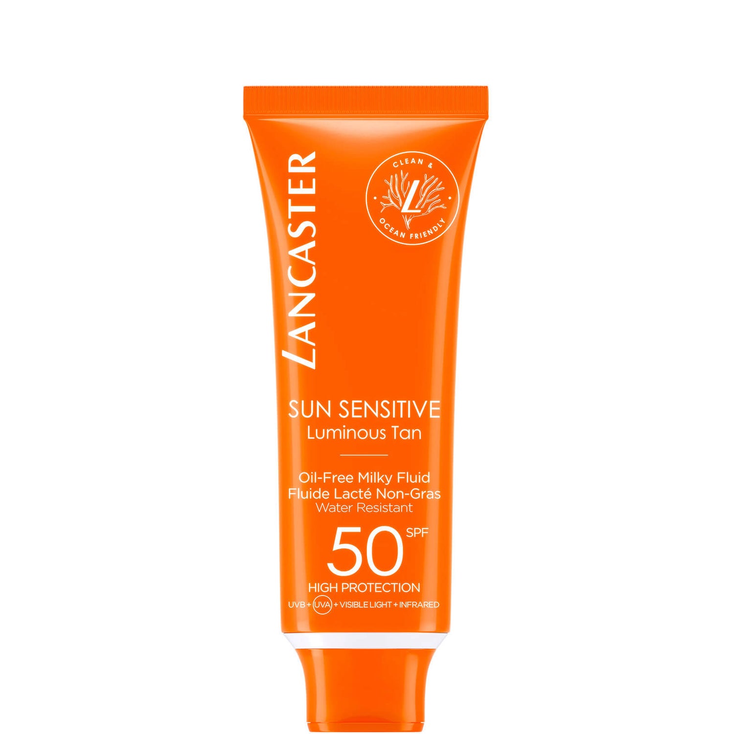 Lancaster Sun Sensitive OilFree Face Sun Protection Cream SPF50 50ml LOOKFANTASTIC