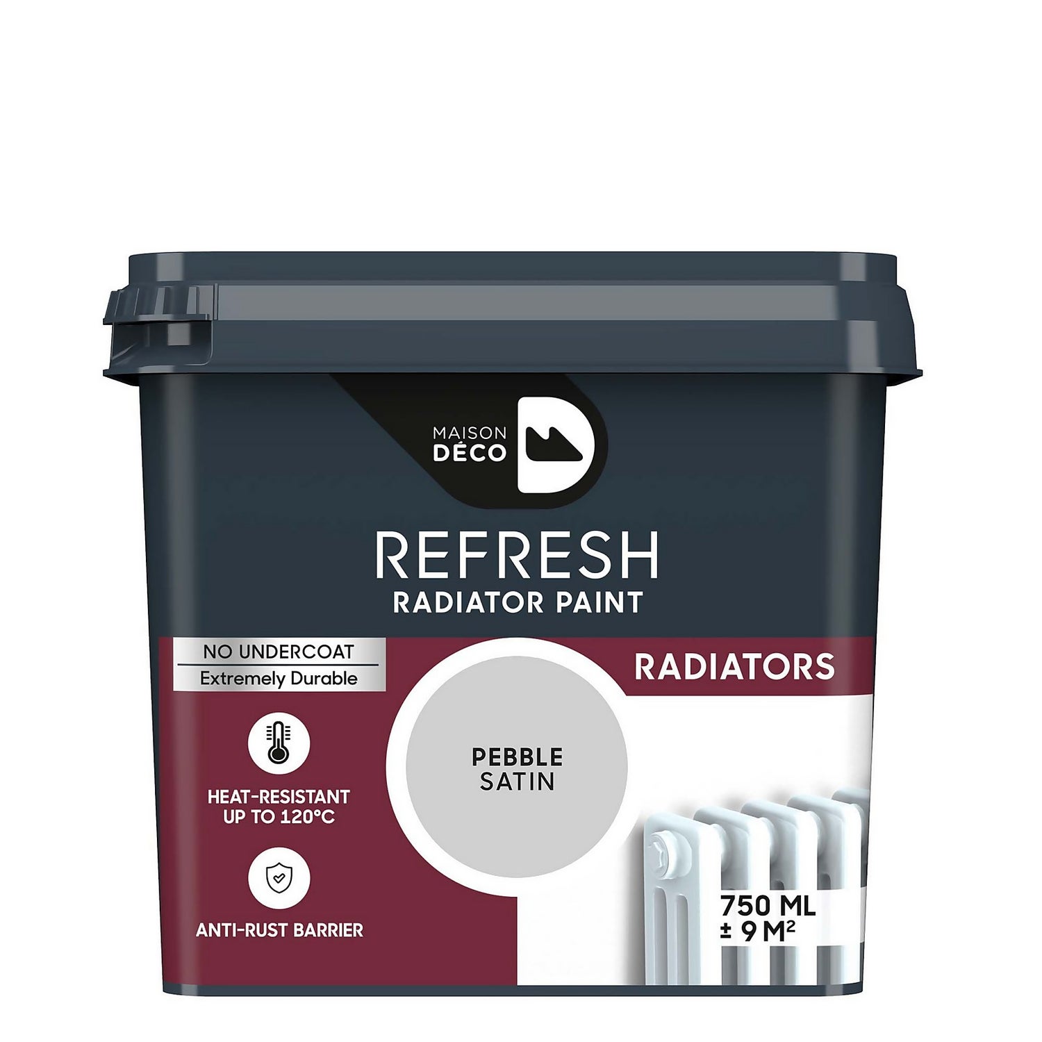 Maison Deco Refresh Radiator Paint Pebble 750ml Homebase