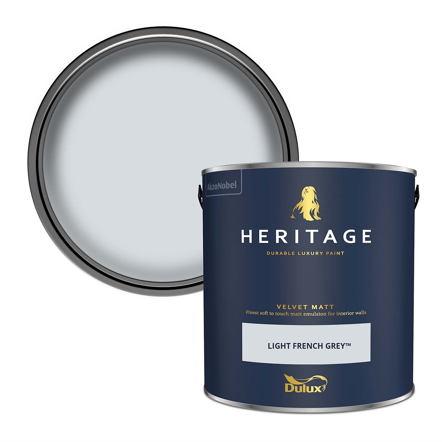 Dulux Heritage Matt Emulsion Paint - Light French Grey - 2.5L | Homebase
