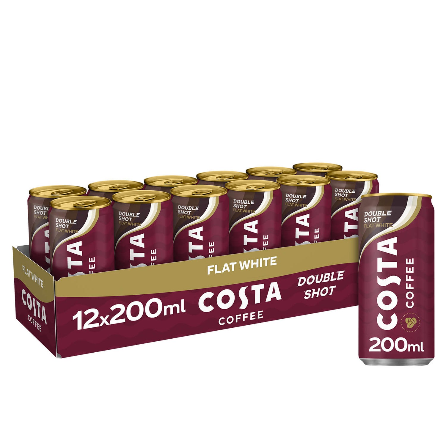 Costa Coffee Flat White double shot x 12 Your Coca Cola