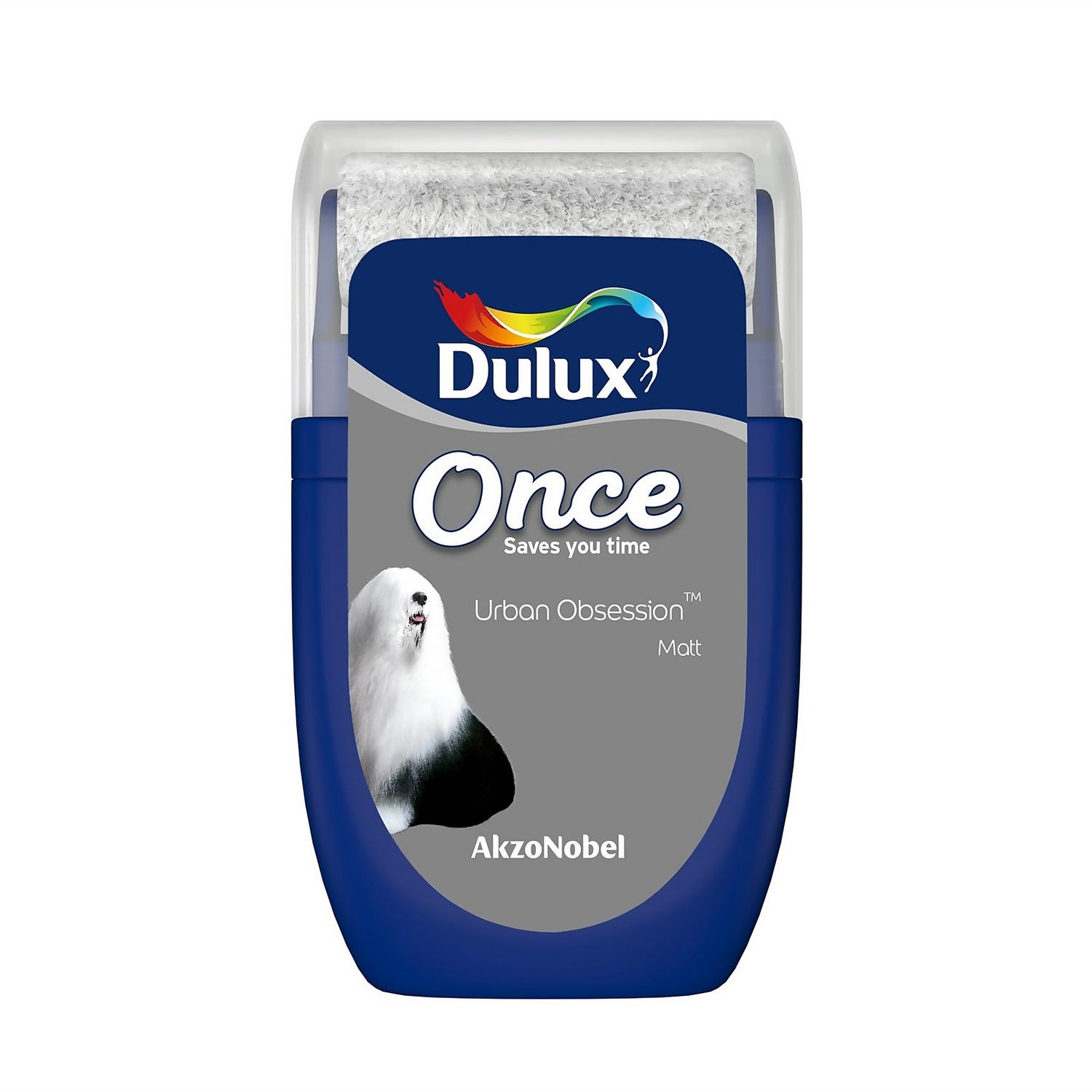 Dulux Once Pure Brilliant White Satinwood Paint 750Ml / Dulux Once