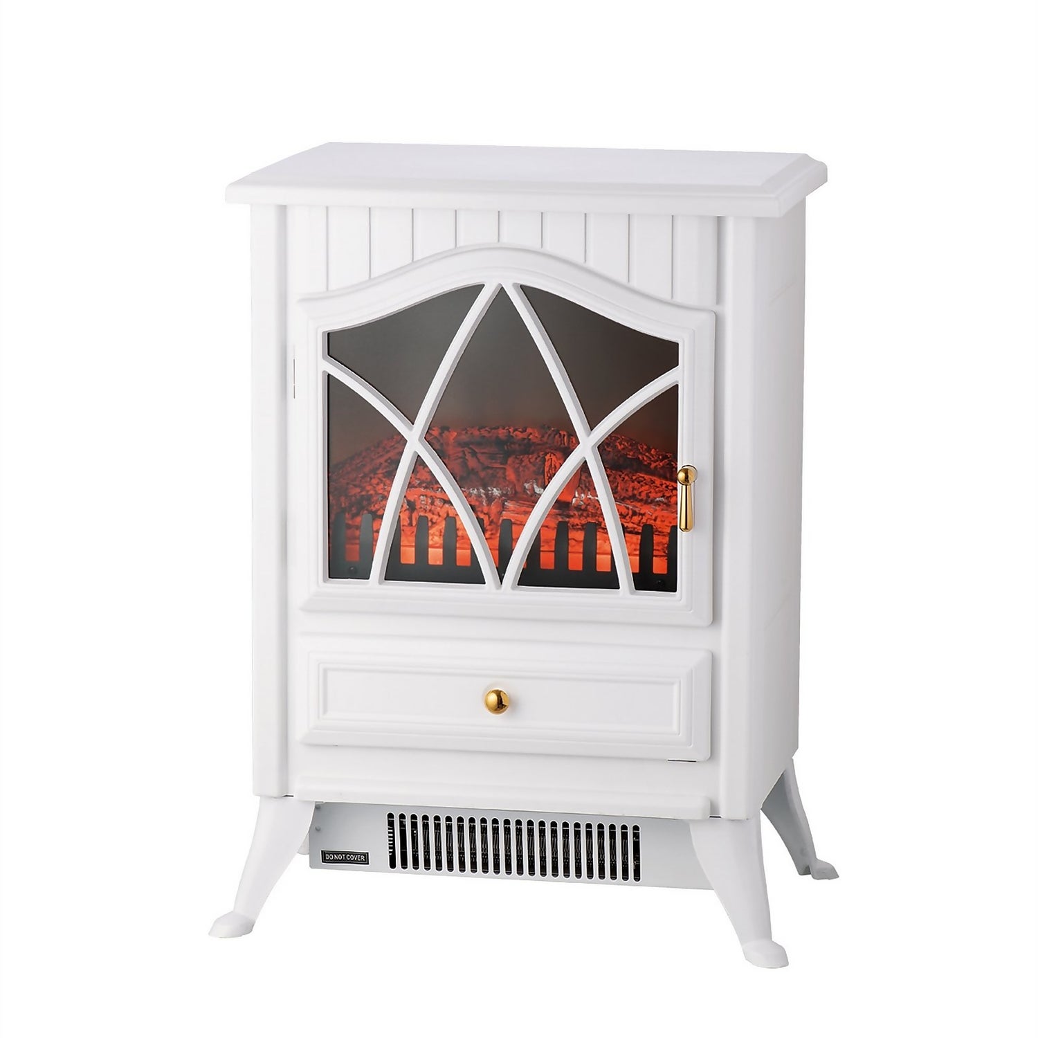 Arlec 1800W Flame Effect Electric Fireplace Heater White Homebase