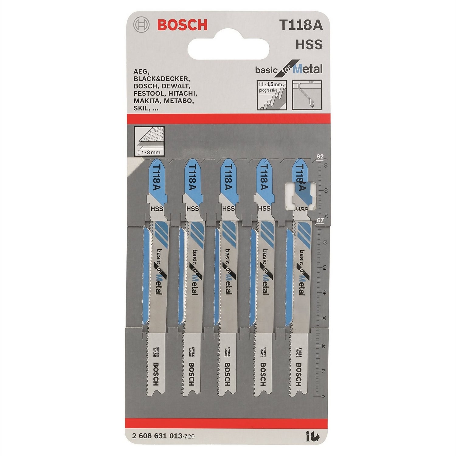 Basic Metal 1 Lug T118A Jigsaw Blades Homebase