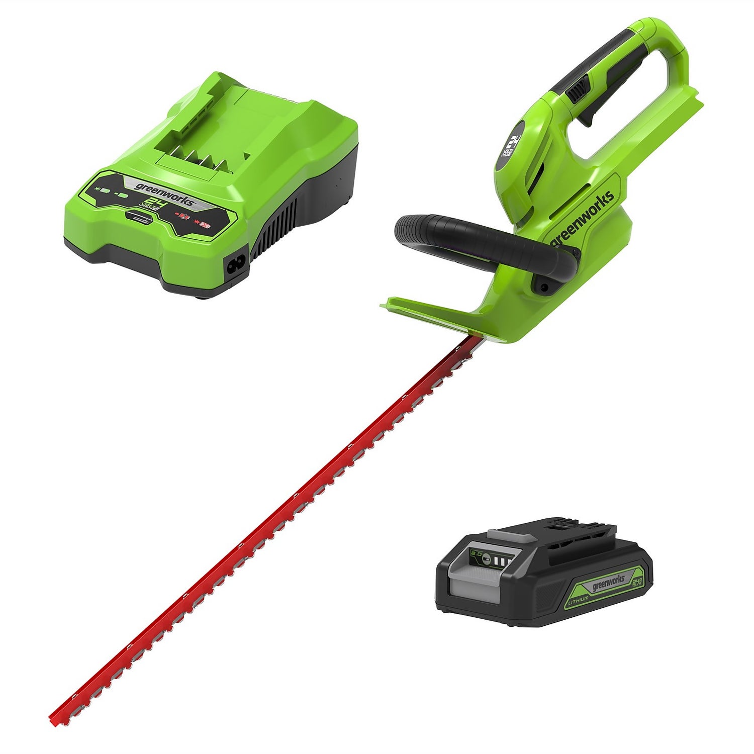 24V 56cm Hedge Trimmer with Rotating Handle (Charger and Battery