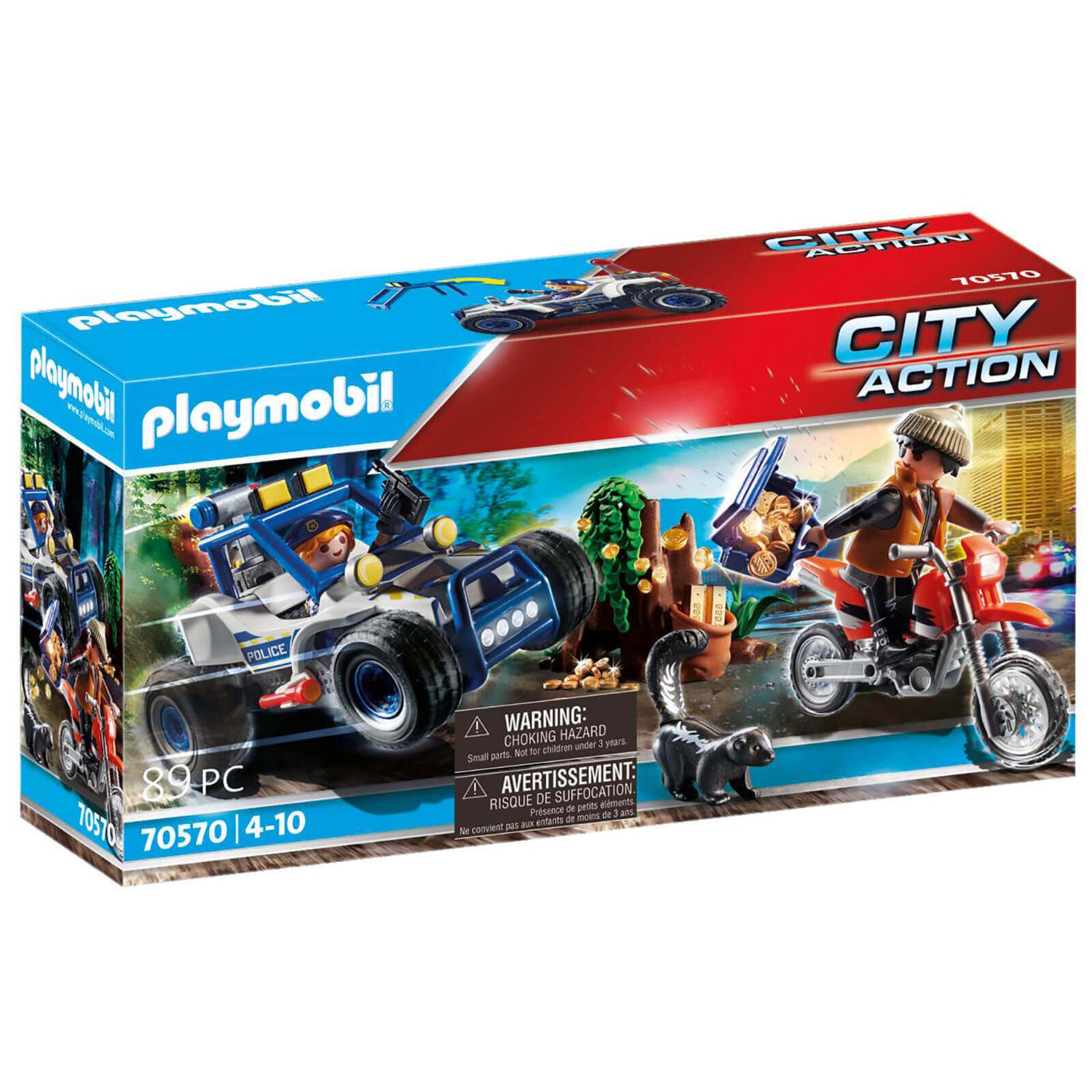 Playmobil City Action Police OffRoad Car with Jewel Thief (70570) Toys