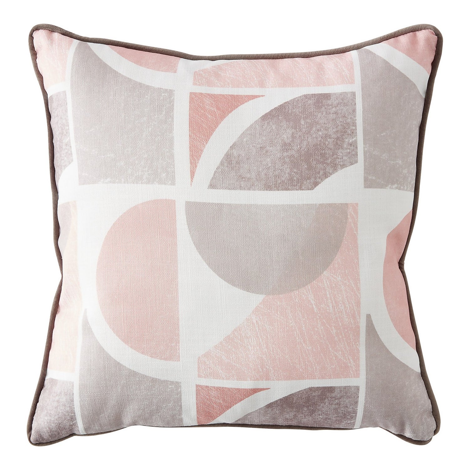 Geo Cushion Blush 43x43cm Homebase
