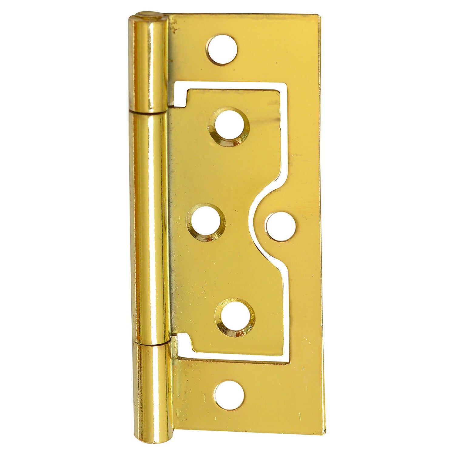Flush Hinge 75mm Electro Brass 2 Pack Homebase