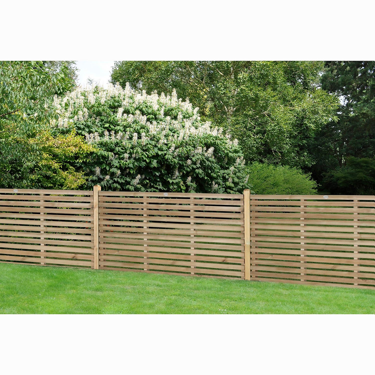 Contemporary Single Slated 3ft Fence Panel 1.8mx0.9m 5 Pack Homebase