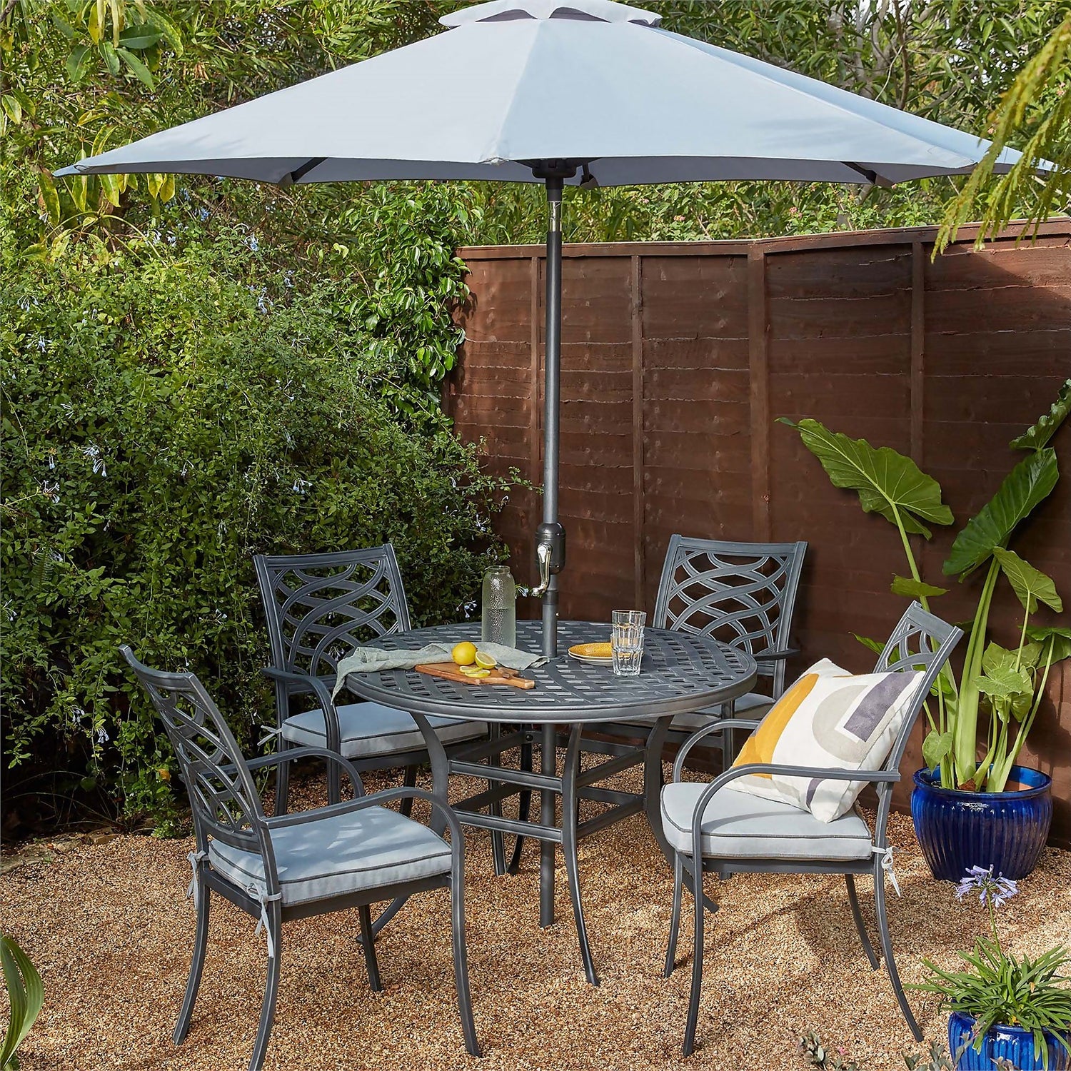 Tuscany 4 Seater Garden Dining Set Homebase