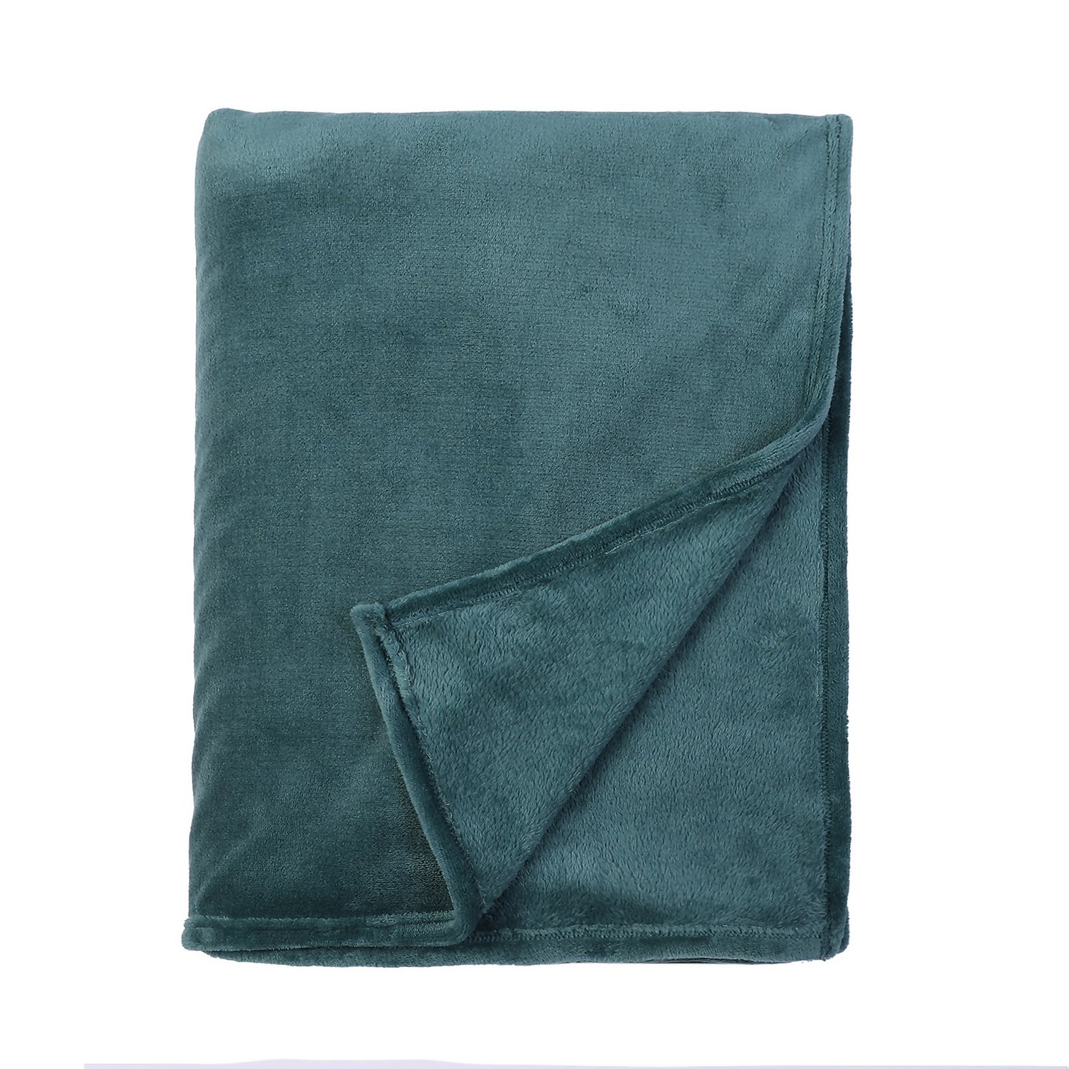 Fleece Throw Teal 150x200cm Homebase