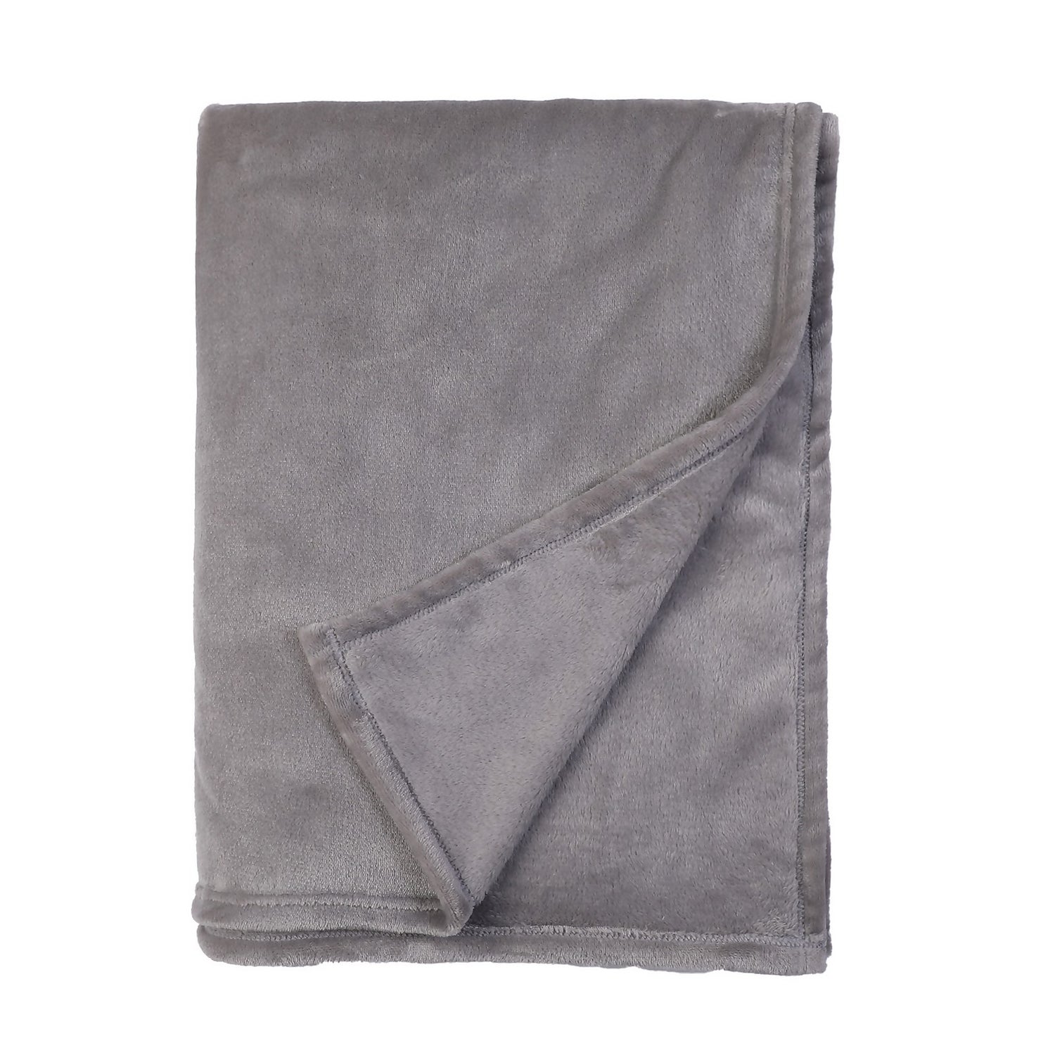 Fleece Throw Grey 150x200cm Homebase