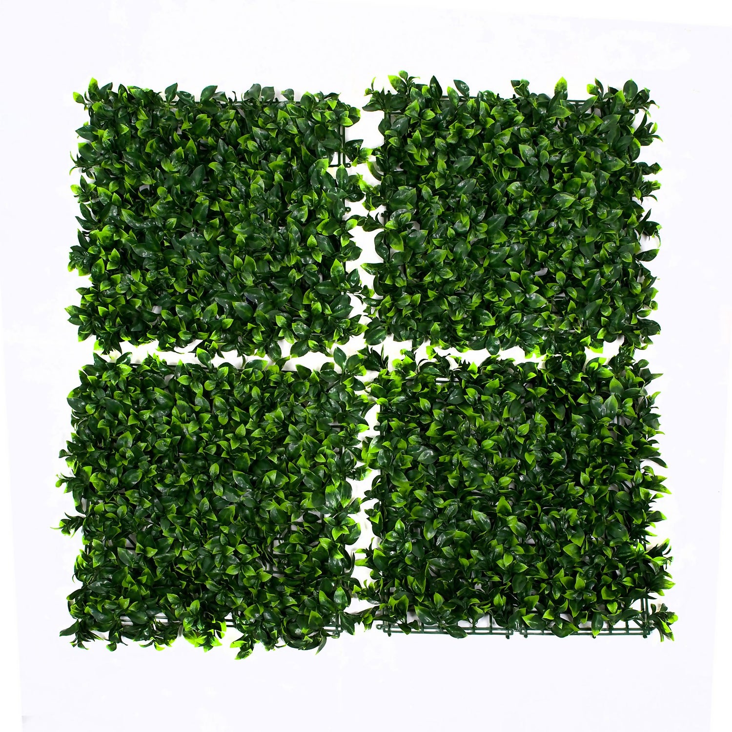 Artificial Green Leaf Wall 4pk Homebase