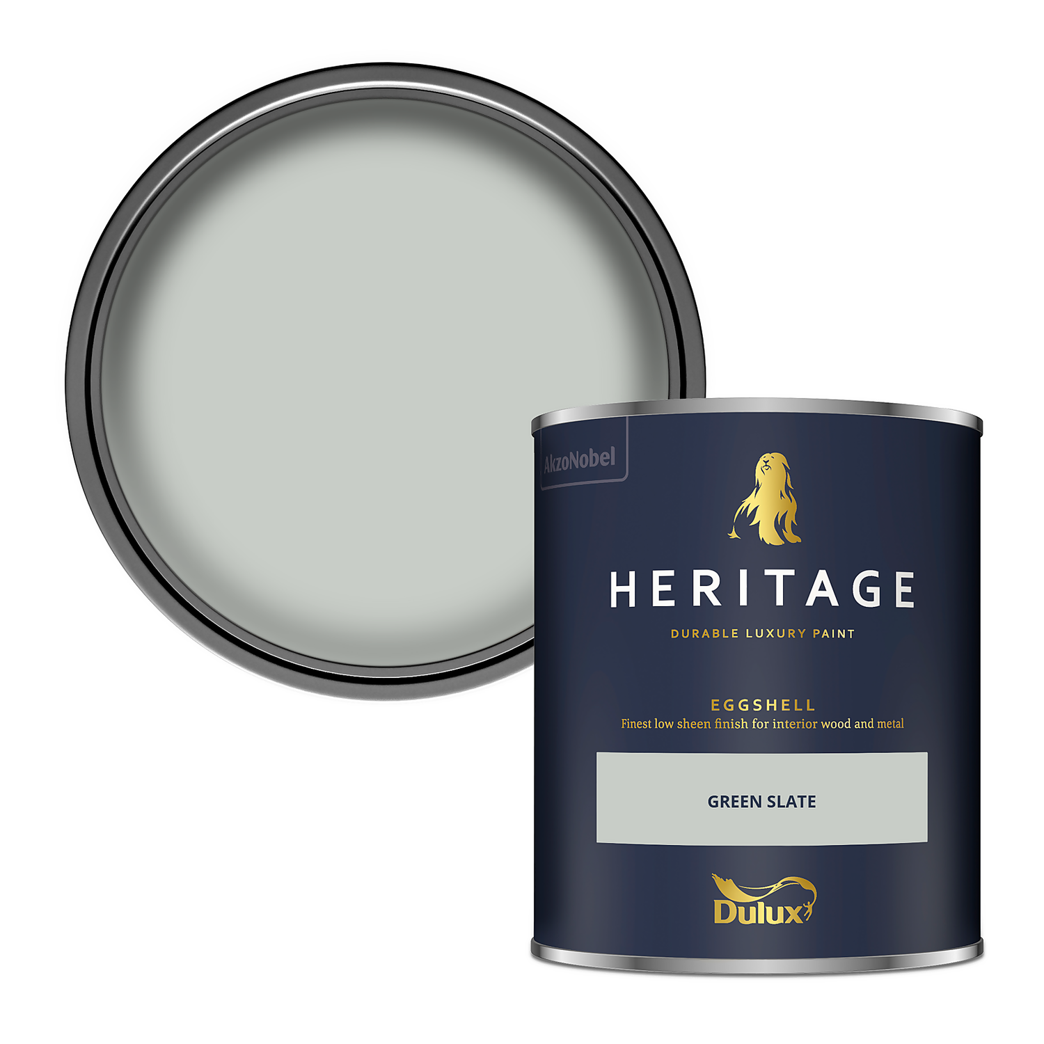 Dulux Heritage Eggshell Paint Green Slate 750ml Homebase