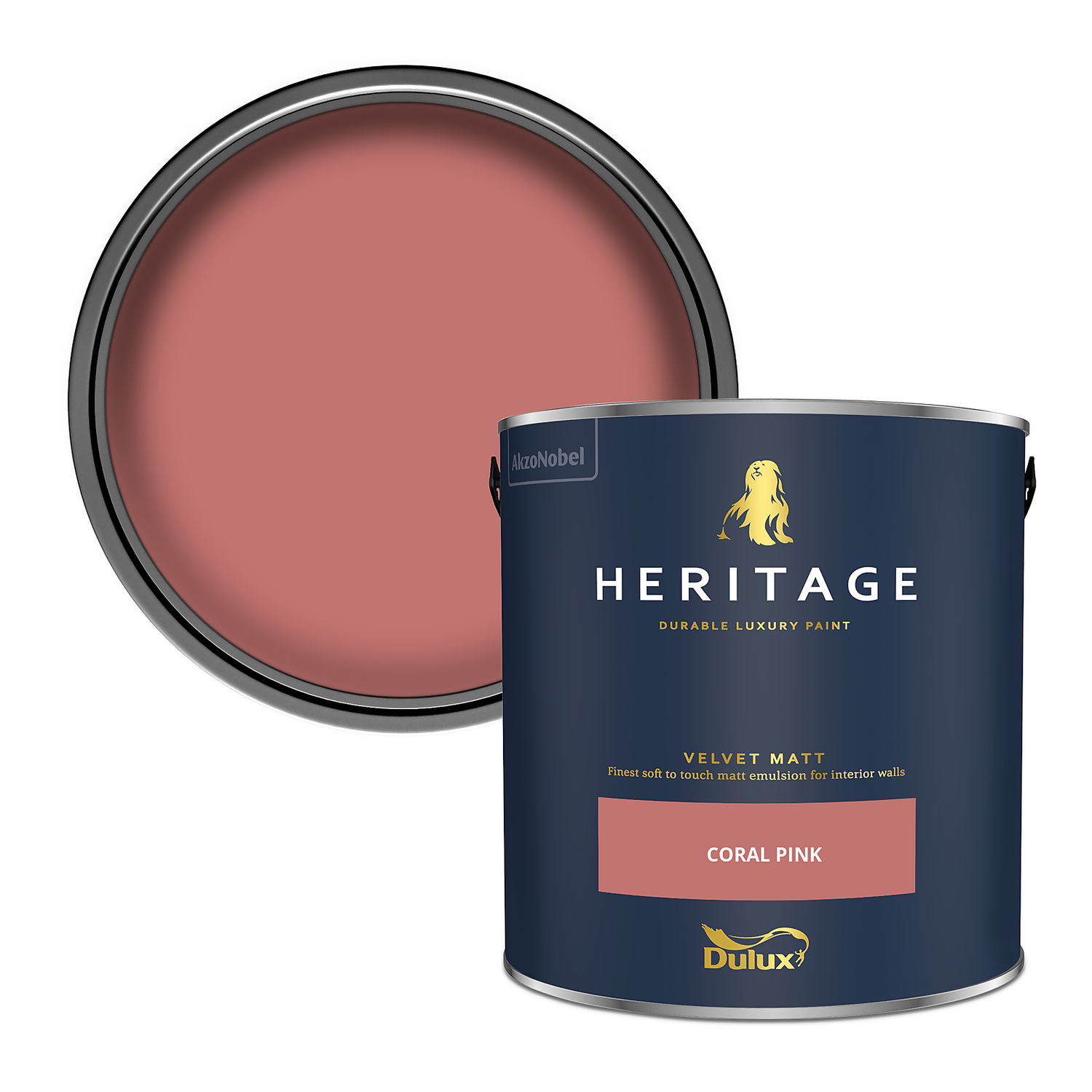 Dulux Heritage Matt Emulsion Paint Coral Pink 2.5L Homebase