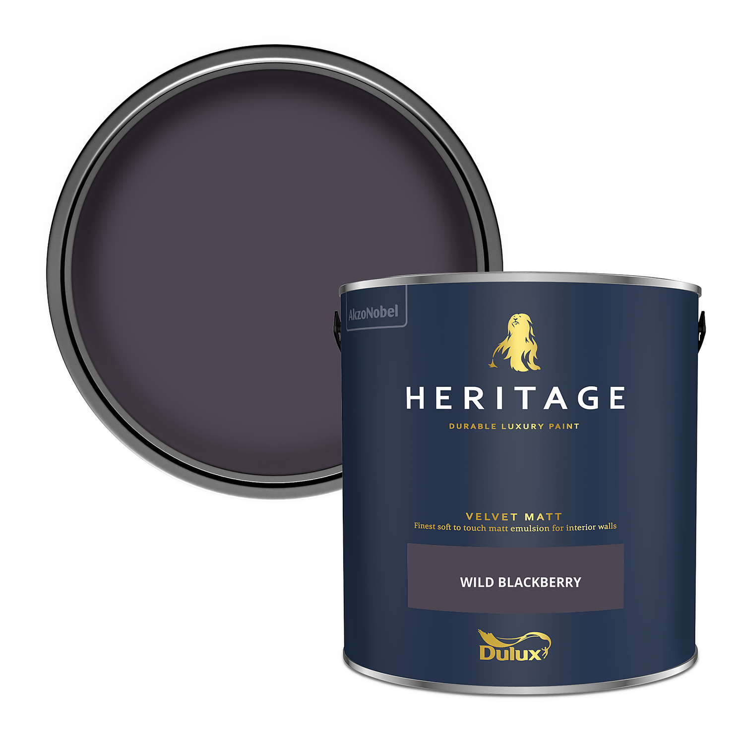 Dulux Heritage Matt Emulsion Paint Wild Blackberry 2.5L Homebase