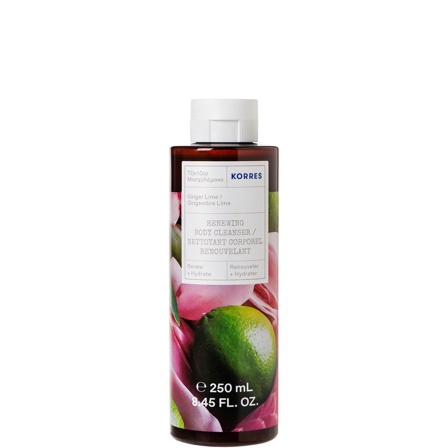 KORRES Ginger Lime Renewing Body Cleanser 250ml LOOKFANTASTIC